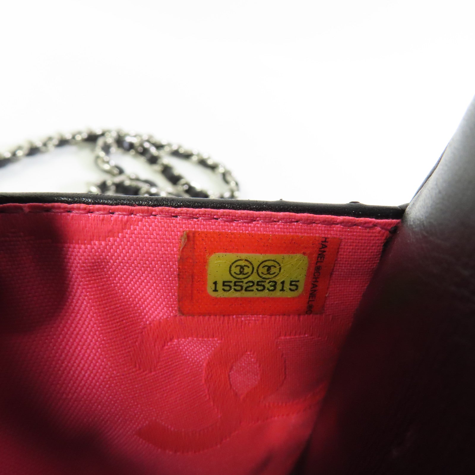 CHANEL 【激減優惠】牛皮皮革WOC Wallet On Chain銀扣鏈帶肩背袋