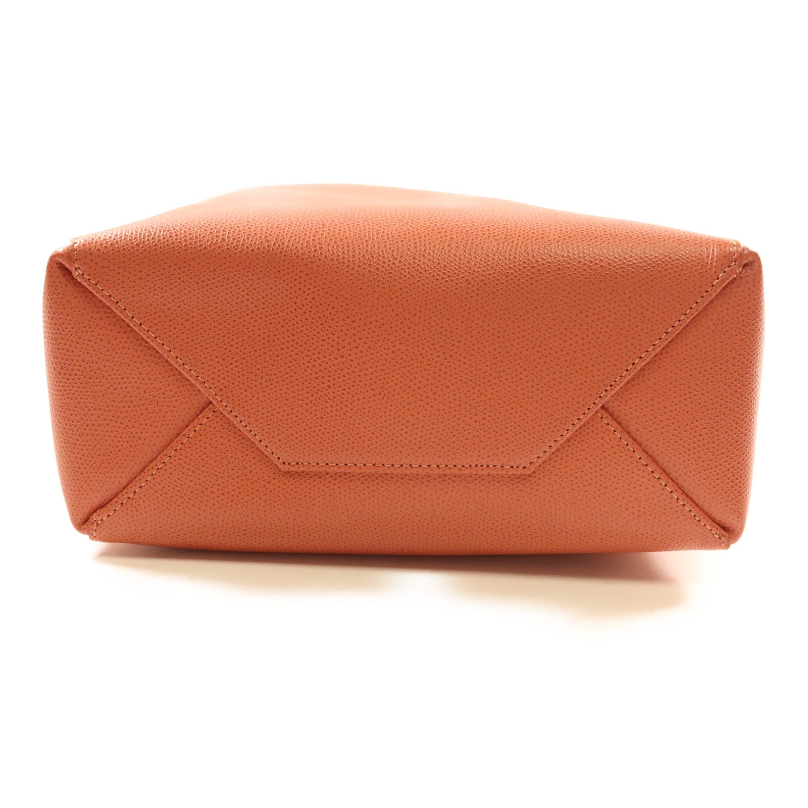 CELINE GHWV ertical Small Cabas 2 Way Bag 402412 Calfskin Leather Apricot