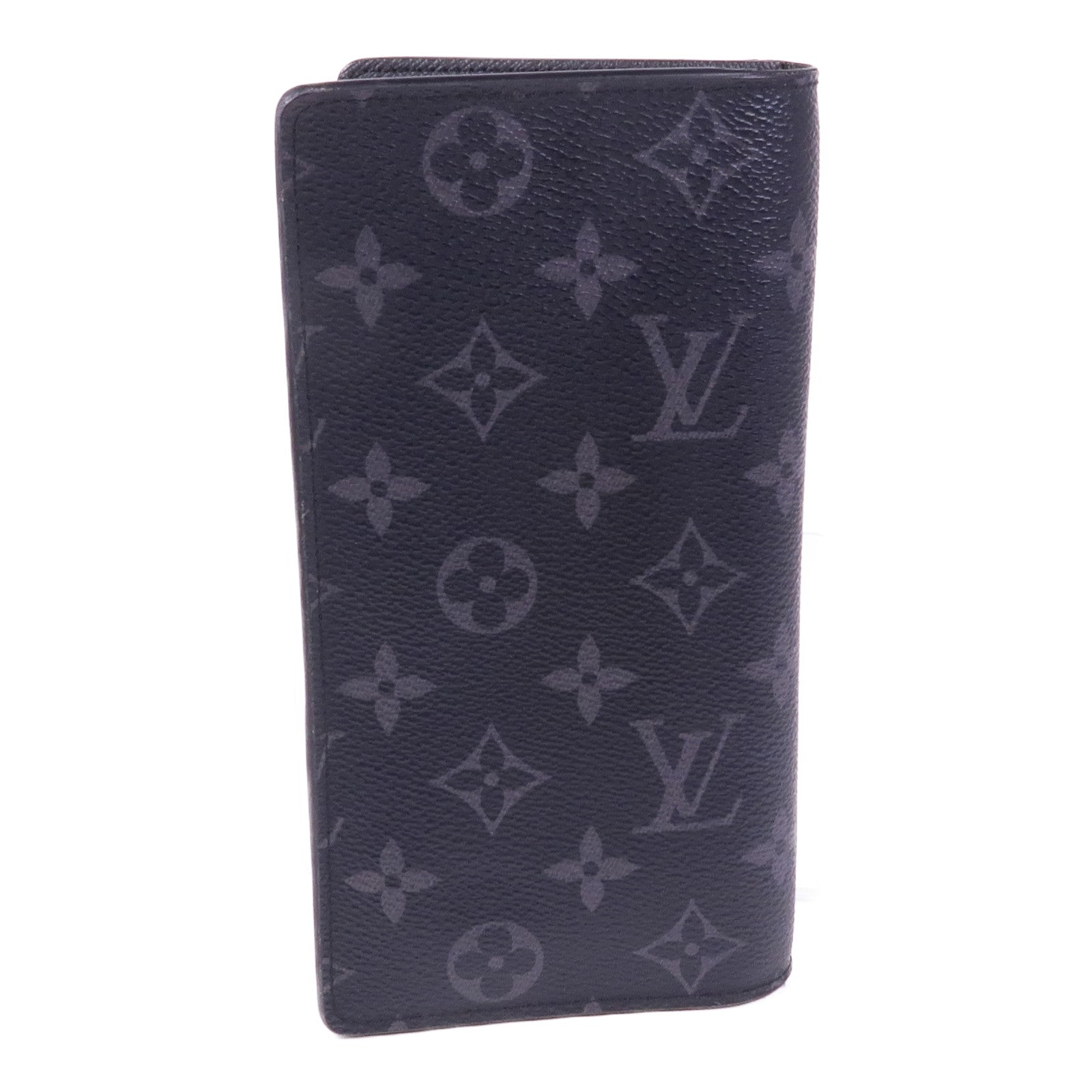 LOUIS VUITTON Monogram Eclipse Brazza銀扣長錢包