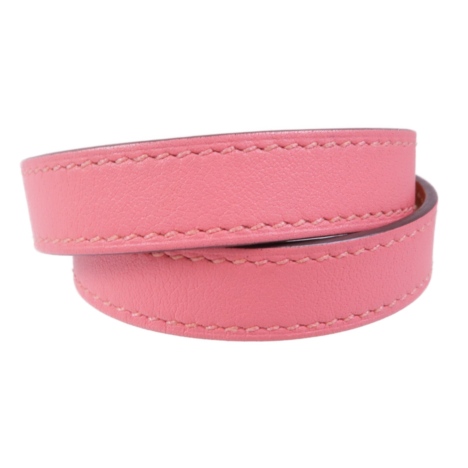 HERMES Swift皮革Kelly Double Tour Bracelet銀扣手帶