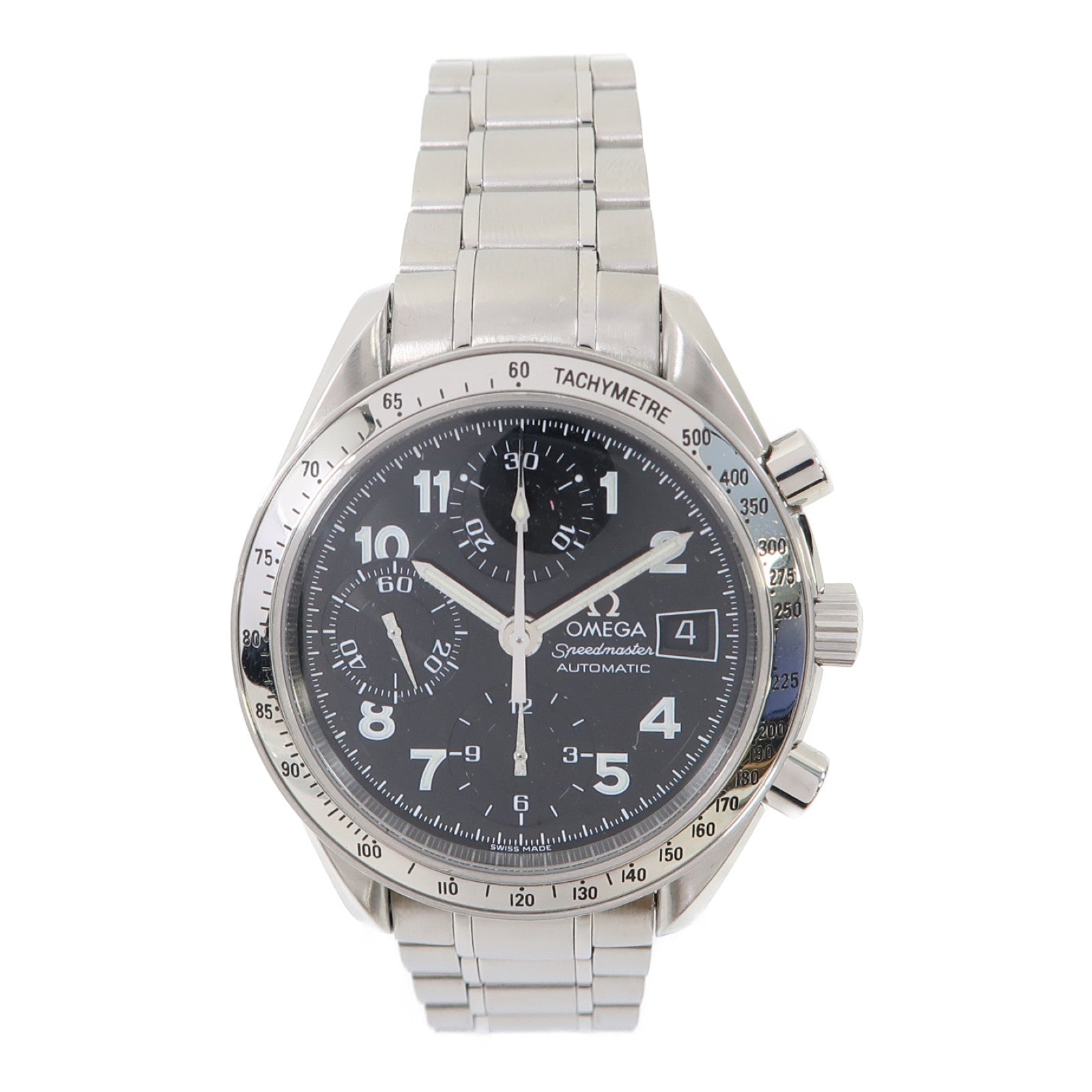 OMEGA Speedmaster Date不鏽鋼手錶自動機芯黑色