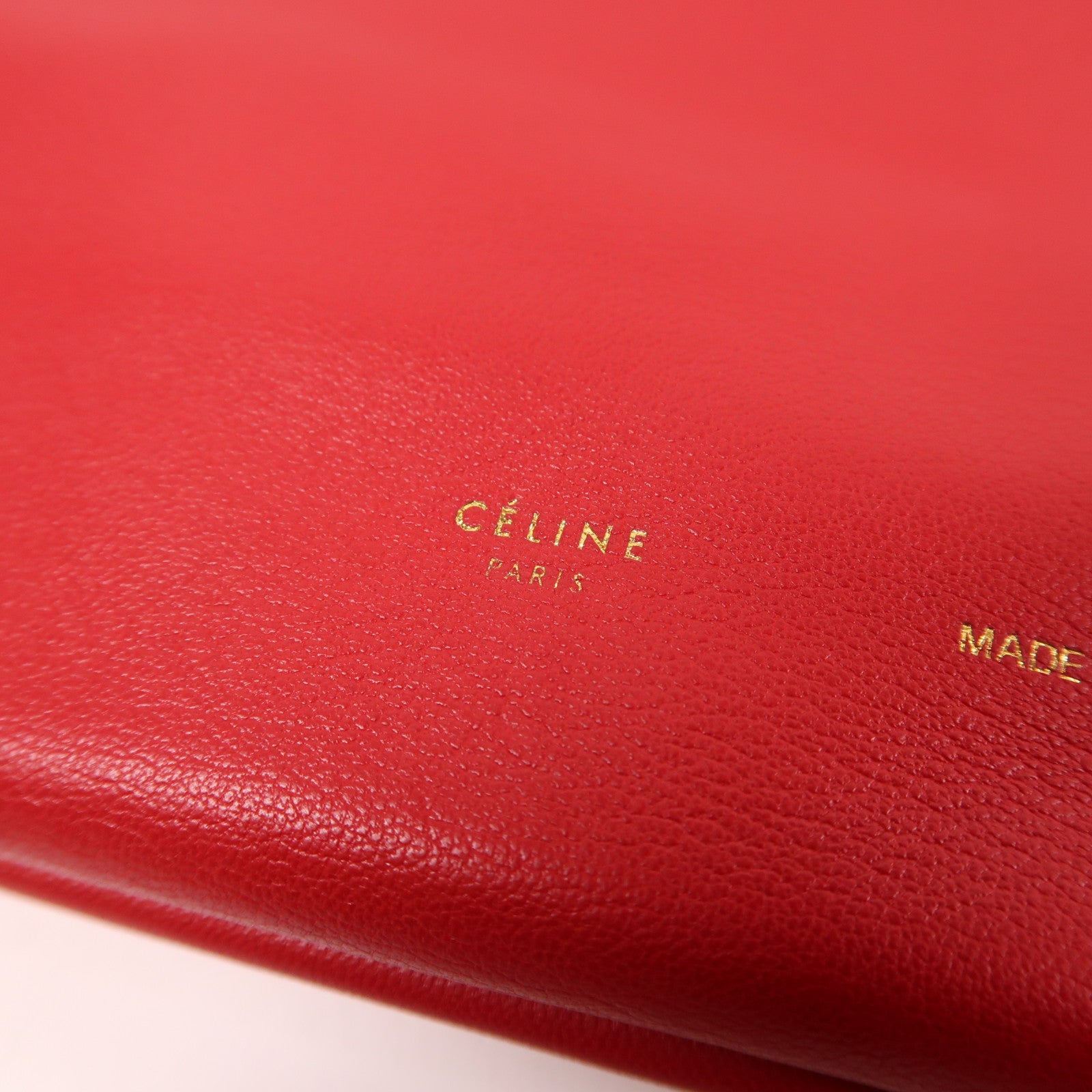 CELINE 羊皮皮革Clutch手拿包紅色