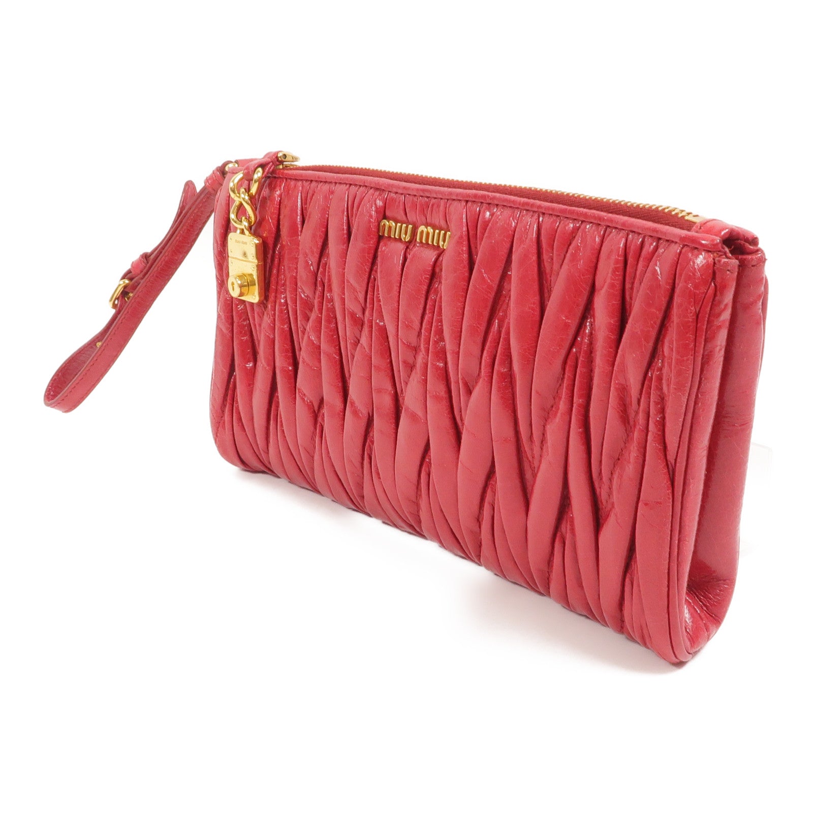 Miu Miu 牛皮皮革Pouch手拿包