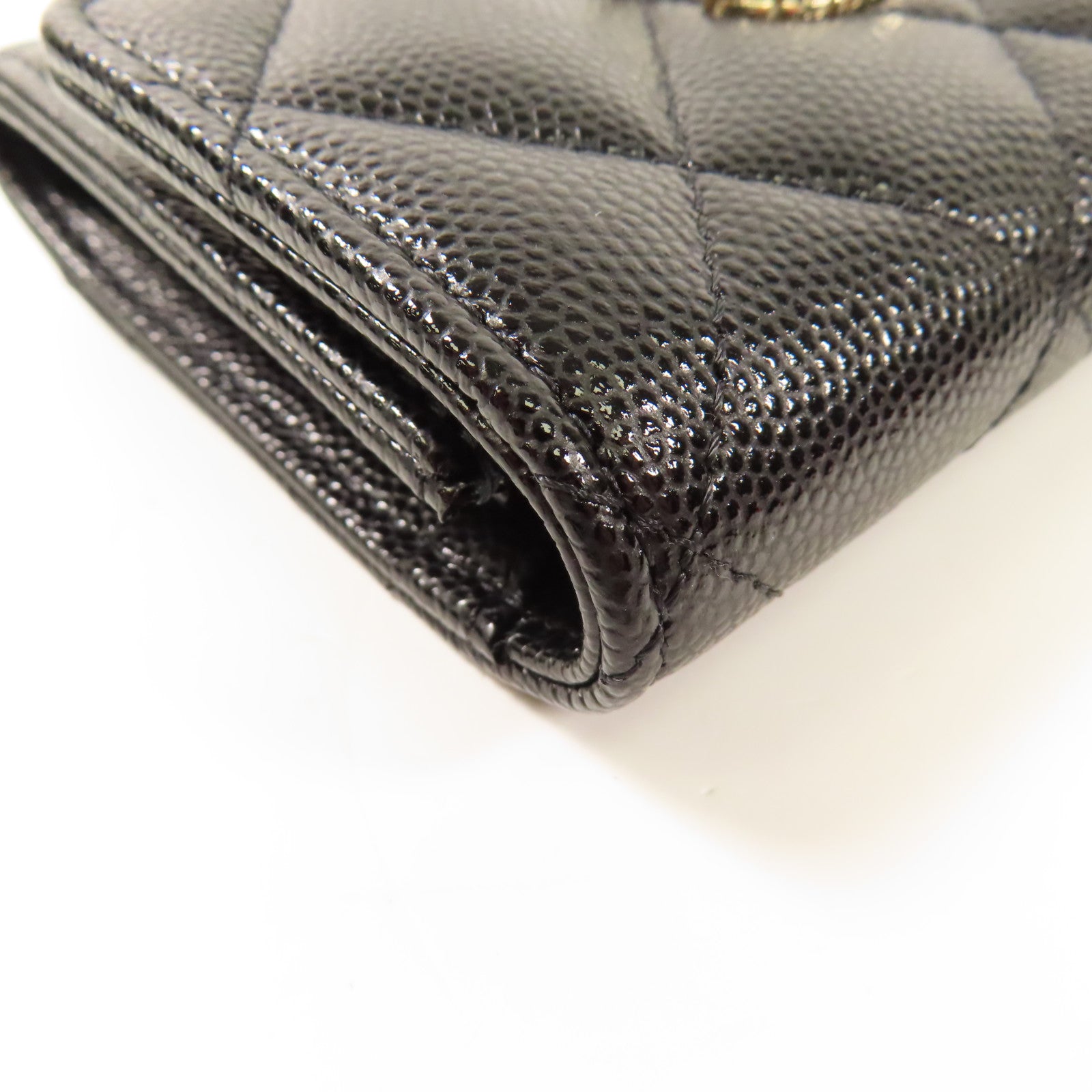 CHANEL 牛皮皮革Wallet金扣錢包