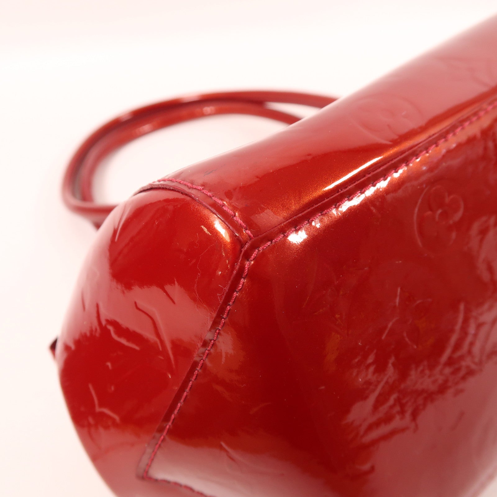 LOUIS VUITTON Monogram Vernis Sherwood金扣手挽袋