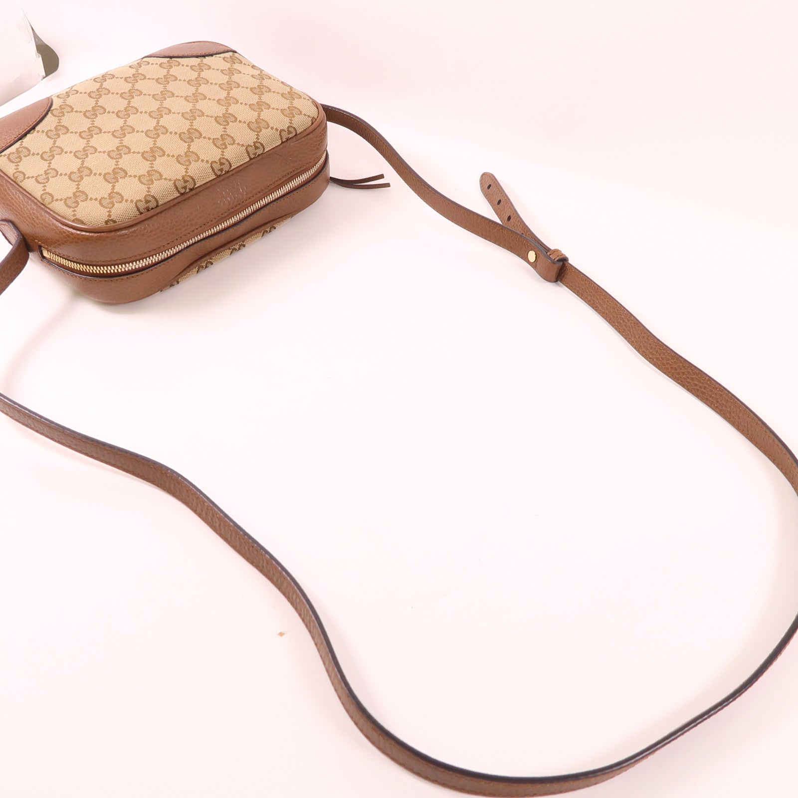 GUCCI 帆布Shoulder Bag金扣肩背袋