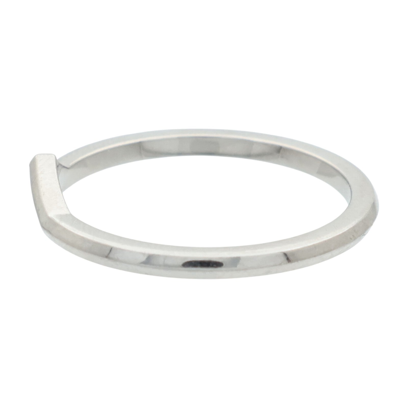 TIFFANY＆CO PT950鉑金V Band Ring戒指