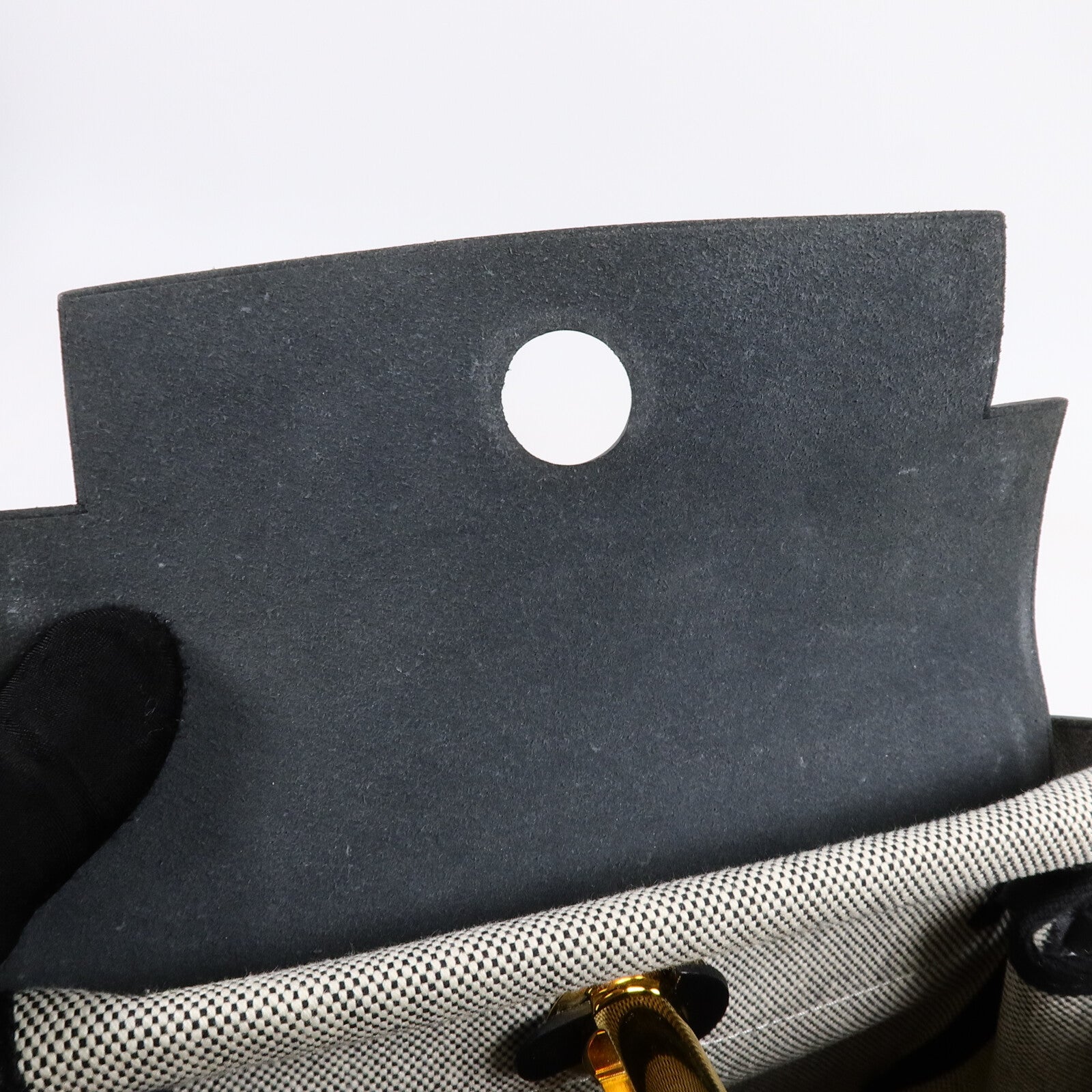 HERMES 帆布Mini Herbag肩背袋