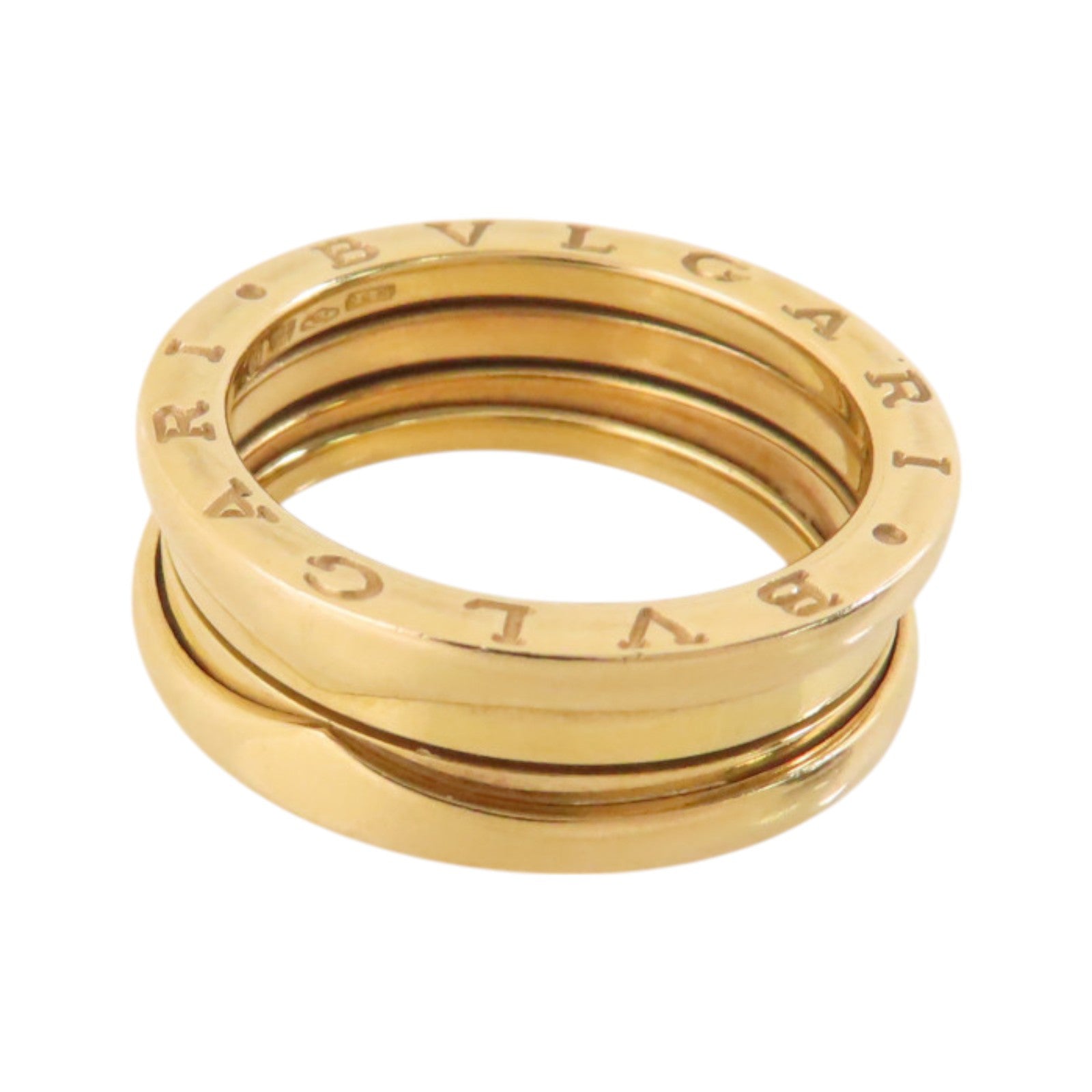 BVLGARI 18K黃金B-Zero1 3 Band Ring戒指#60/US#8.5