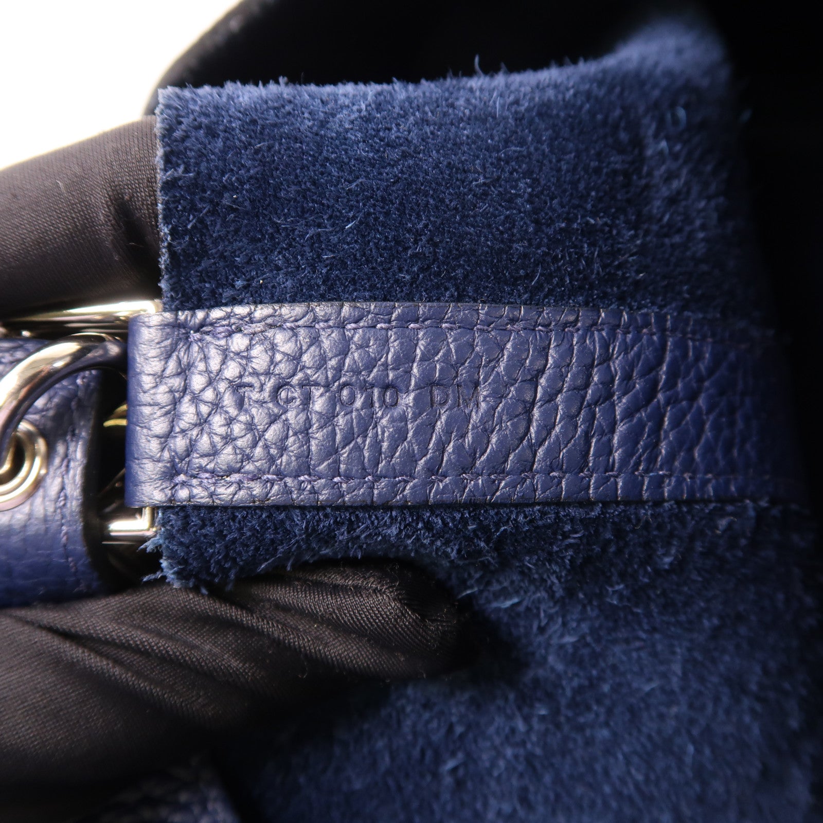 HERMES Clemence皮革Picotin GM銀扣手挽袋Bleu Nuit