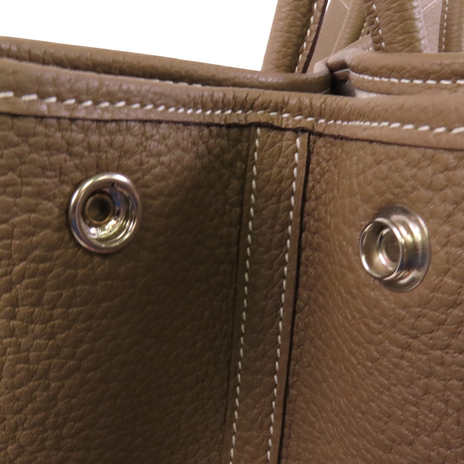 HERMES Negonda皮革GardenParty PM銀扣手挽袋