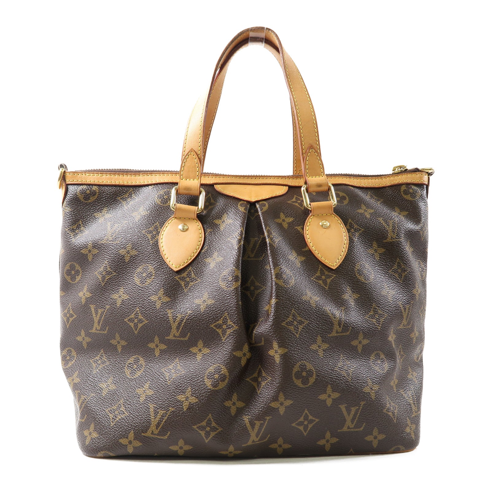 LOUIS VUITTON Monogram Palermo金扣手挽肩背兩用袋啡色