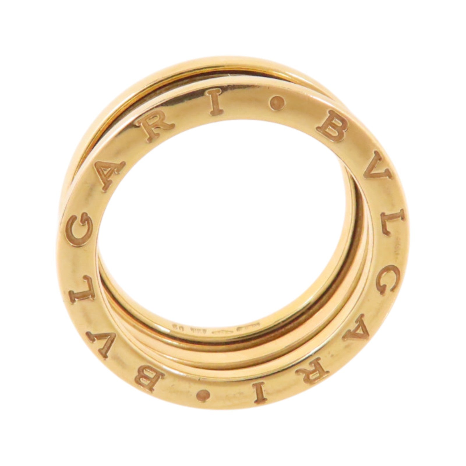BVLGARI 18K黃金B-Zero1 3 Band Ring戒指#60/US#8.5