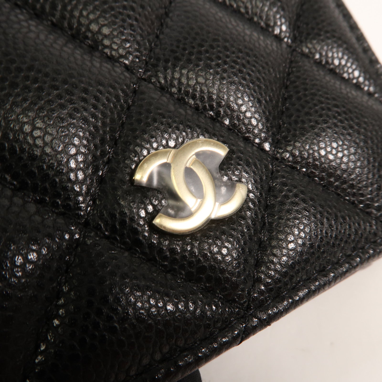 CHANEL 牛皮皮革Wallet金扣錢包