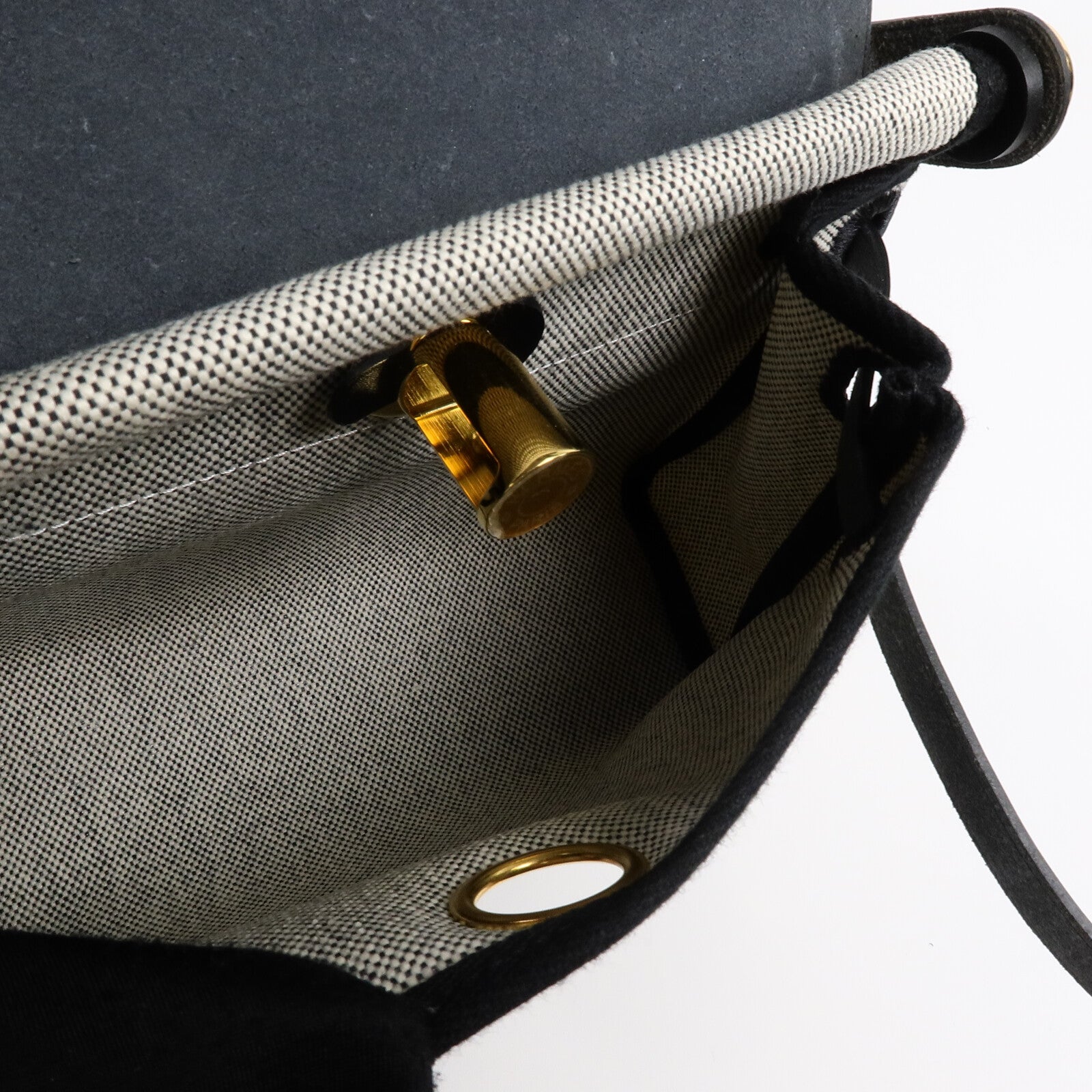 HERMES 帆布Mini Herbag肩背袋