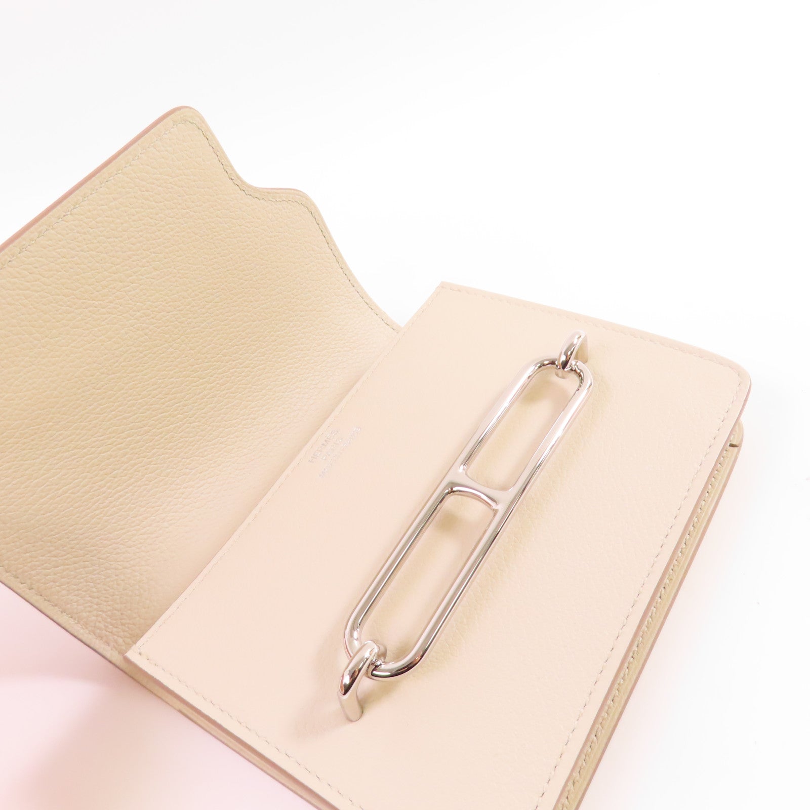 HERMES (PRICE DOWN) PHW Roulis Slim Wallet Evercolor Leather