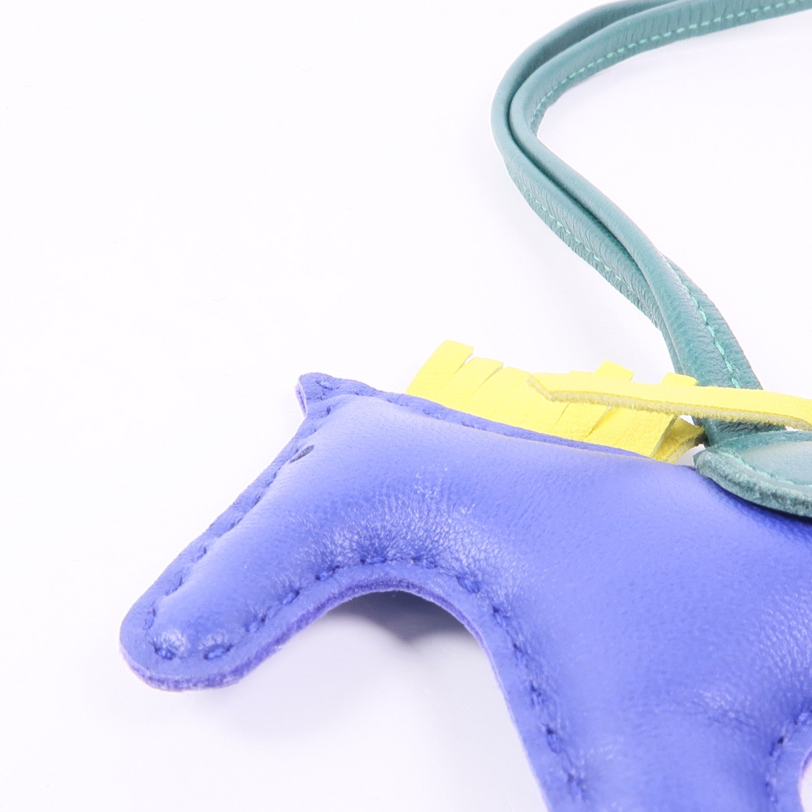 HERMES Rodeo PM Charm Milo Leather Blue/Green/Yellow