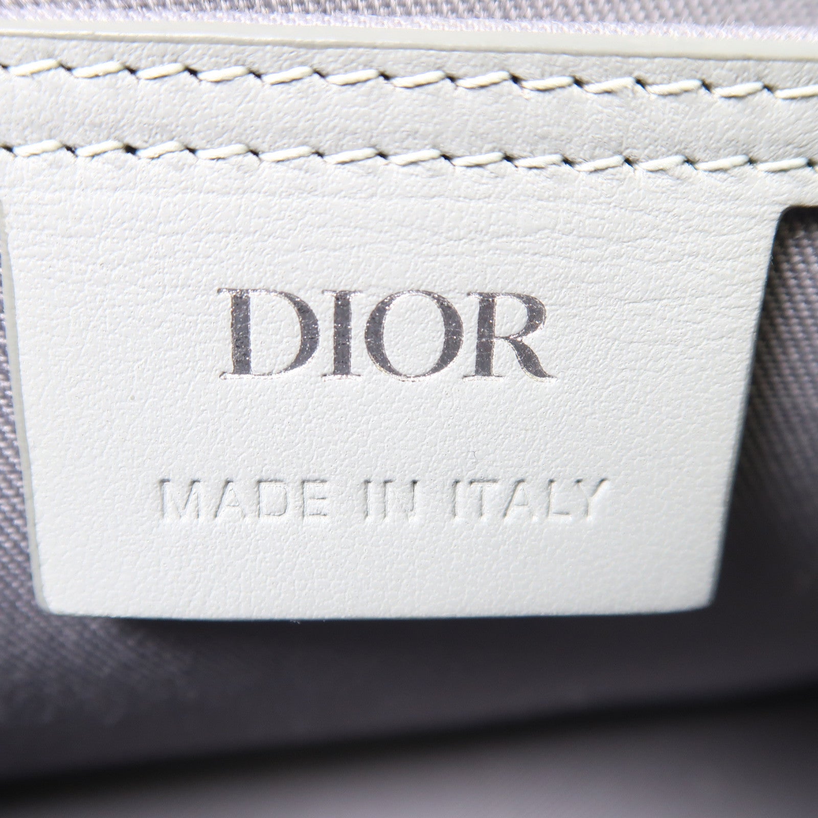 Dior 塗層帆布Shoulder Bag銀扣肩背袋灰色
