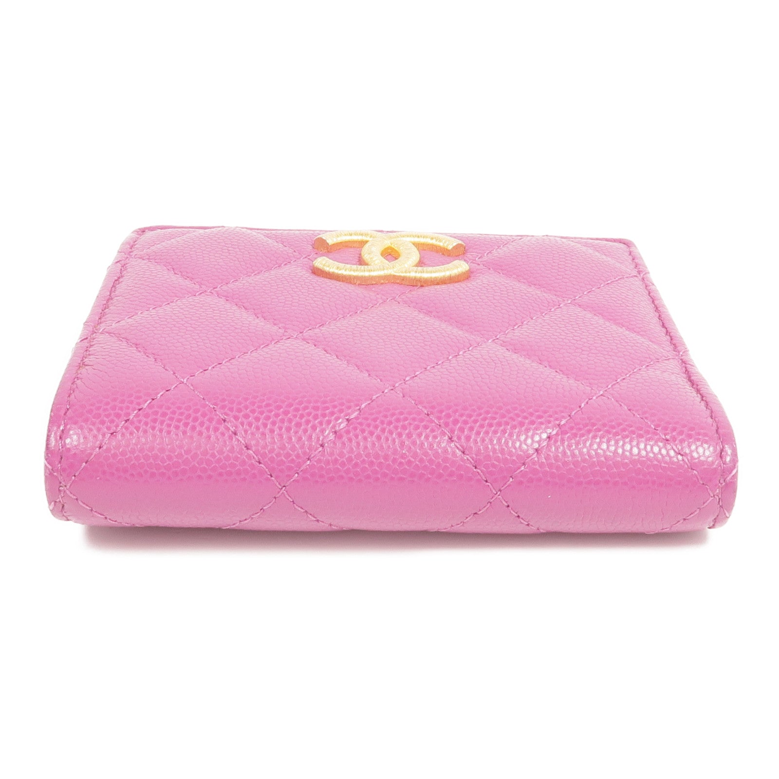 CHANEL 牛皮皮革Wallet金扣錢包