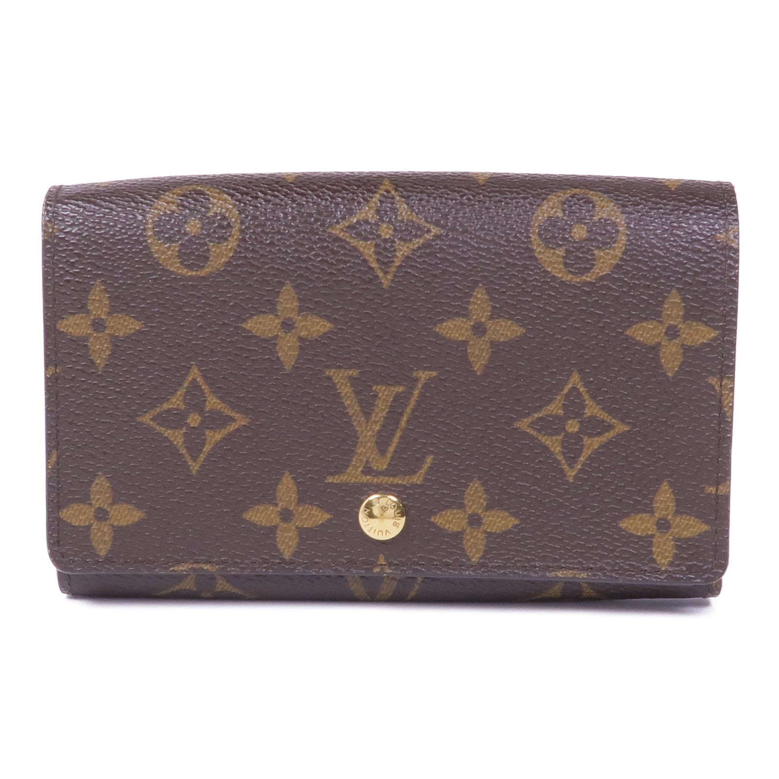 LOUIS VUITTON Monogram Porte Monnaie Billets Trésor金扣錢包