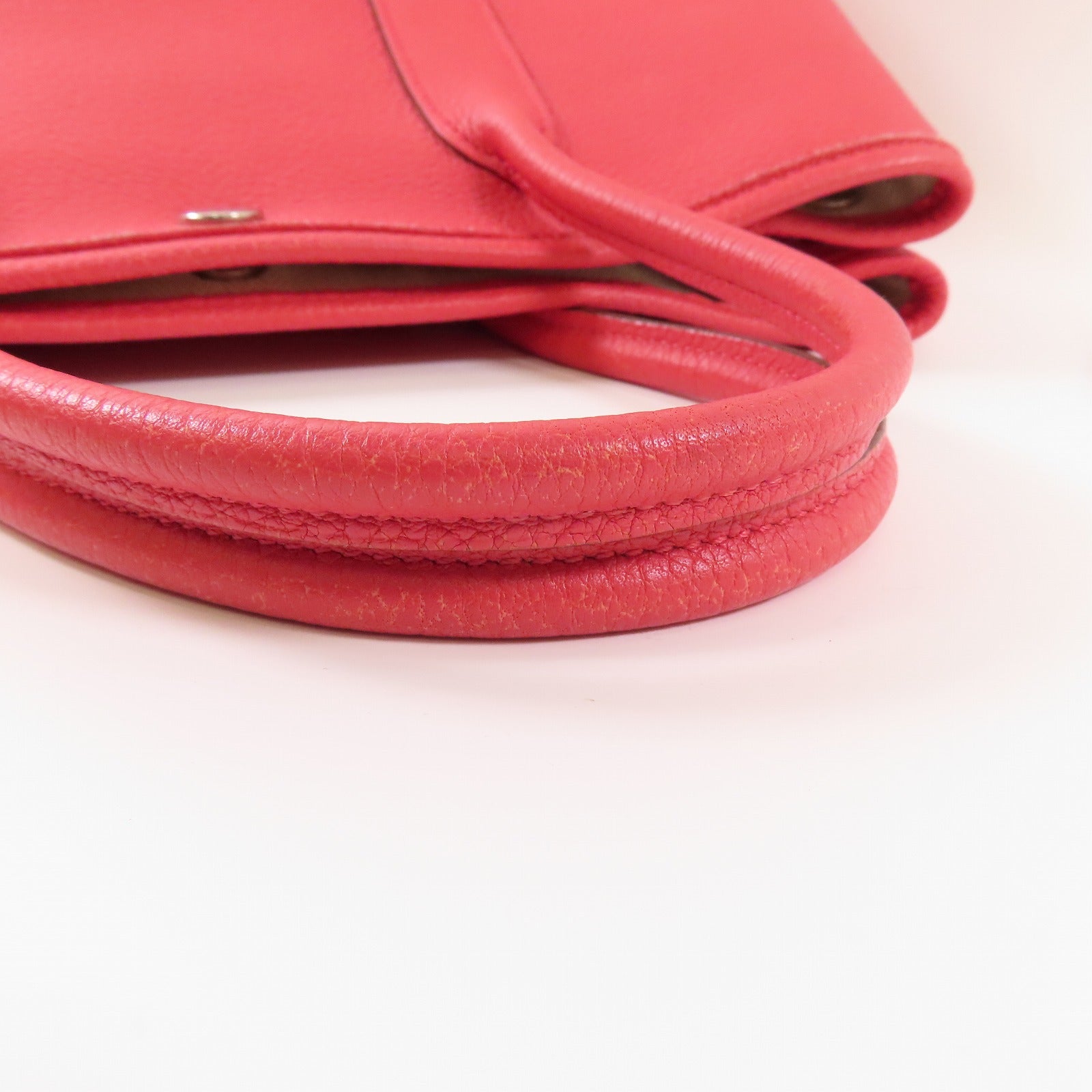 HERMES 【激減優惠】Negonda皮革GardenParty 30銀扣手挽袋Rose Jaipur