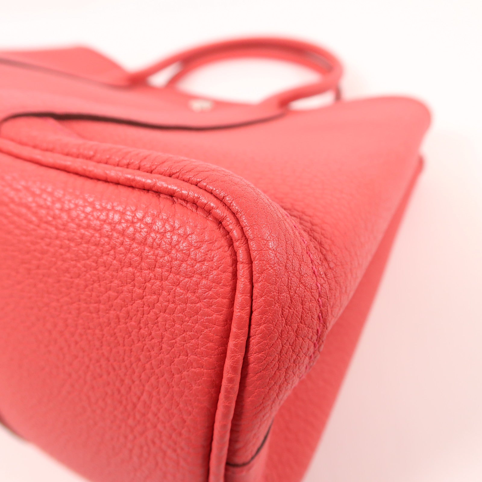 HERMES Country皮革Garden Party TPM銀扣手挽袋