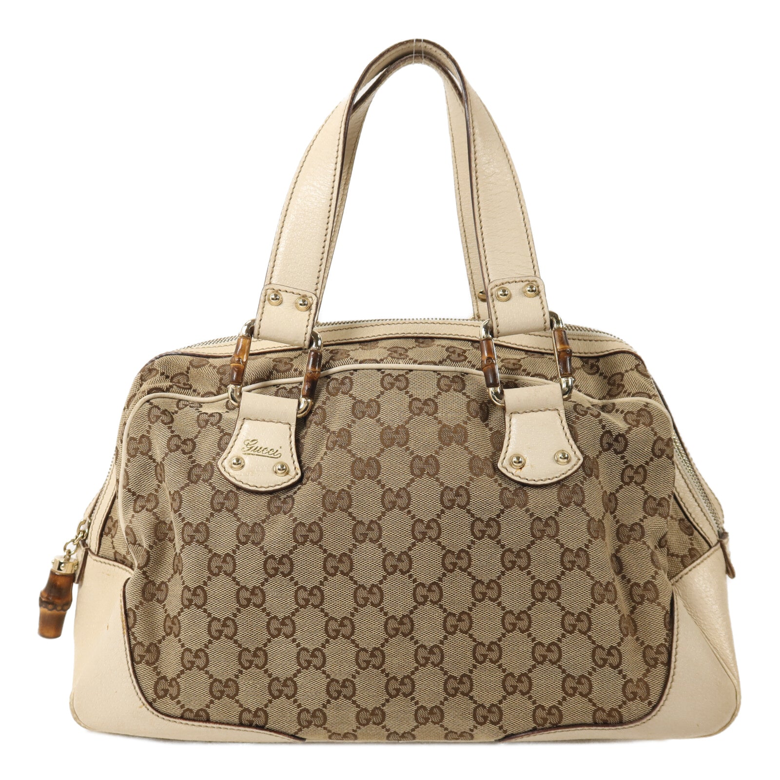 GUCCI 帆布Handle Bag金扣手挽袋
