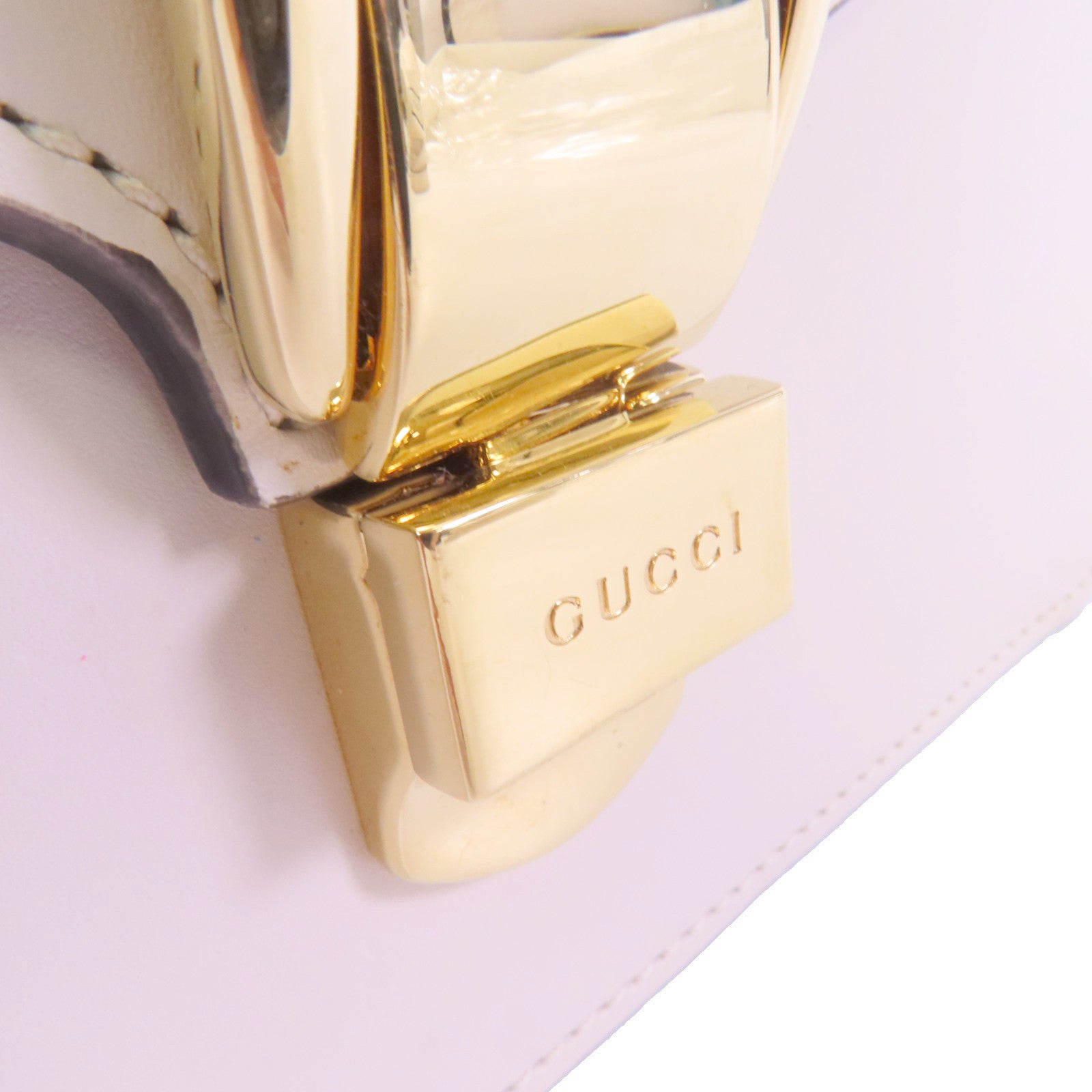 GUCCI GG GHW Sylvie Mini Handbag Shoulder Bag 470270 Calfskin Leather White