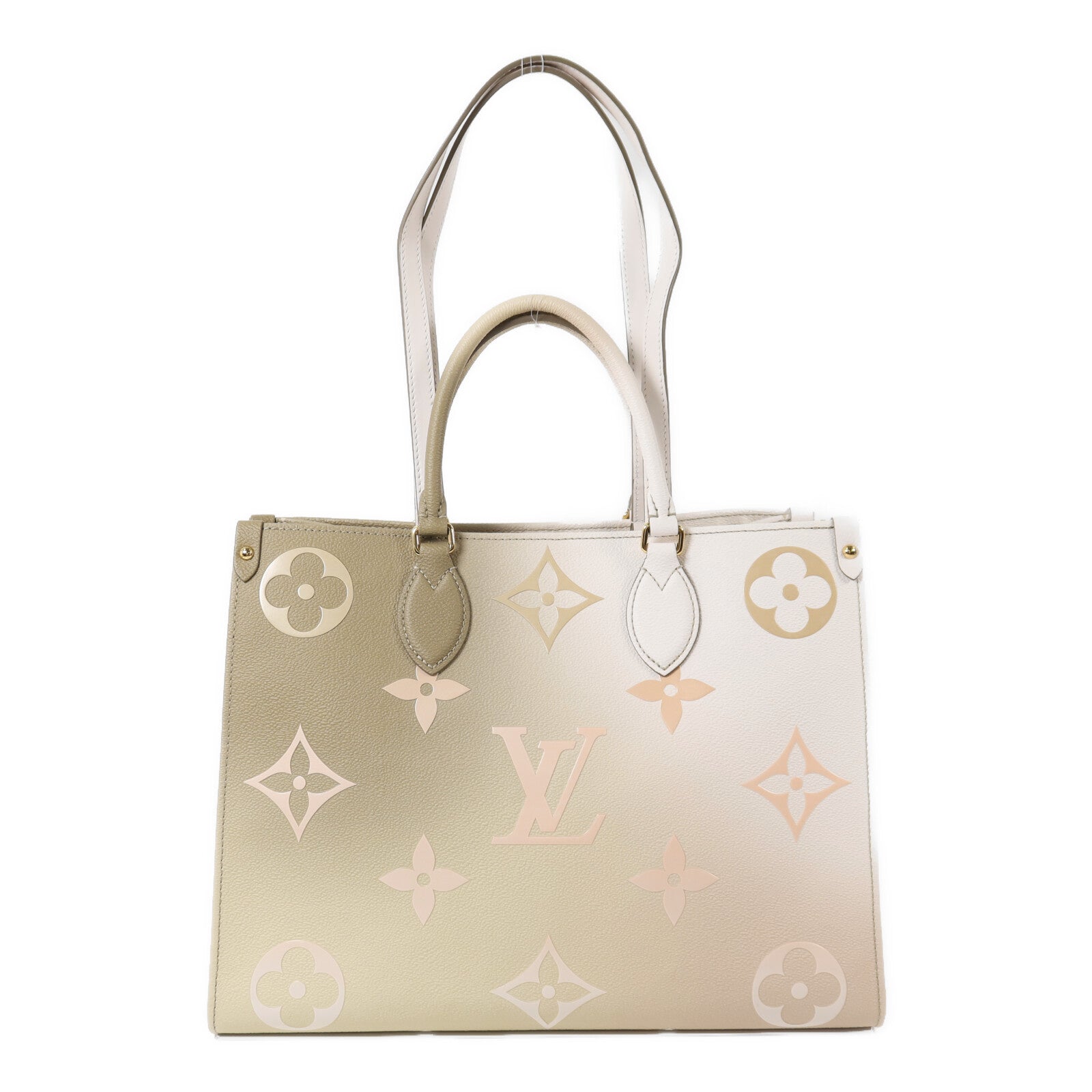 LOUIS VUITTON Monogram Empreinte Gradient On the Go MM金扣手挽肩背兩用袋