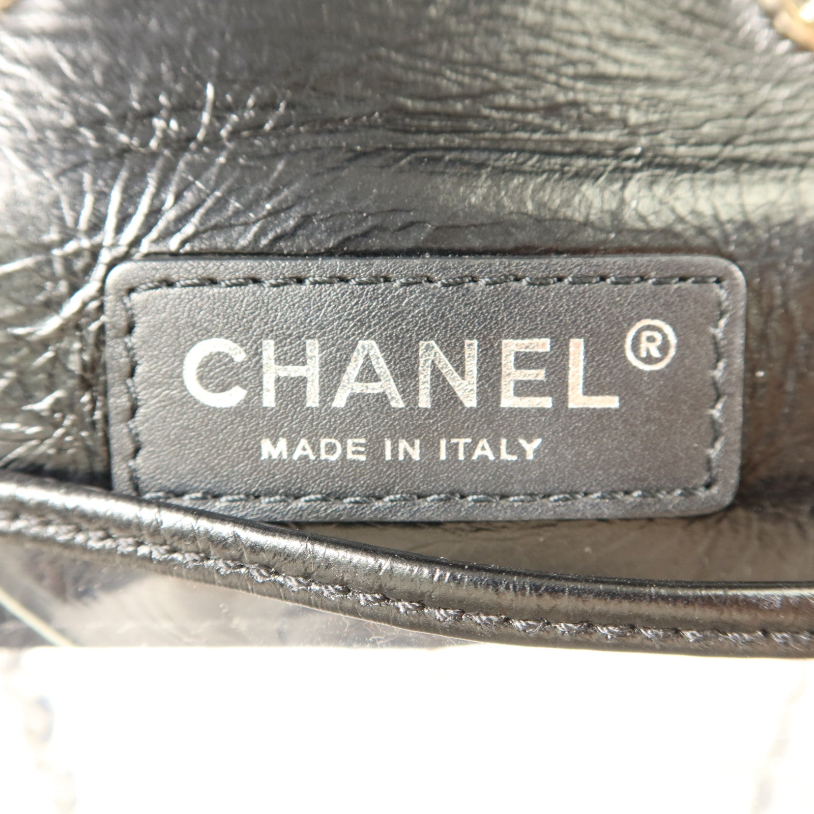 CHANEL PVC/牛皮皮革Shoulder Bag銀扣肩背袋