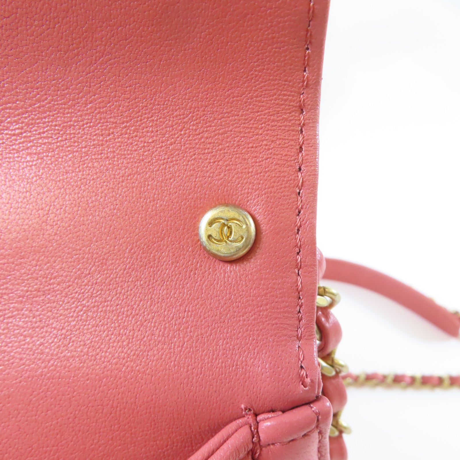 CHANEL 菱格羊皮皮革Chanel 19 Top Handle Bag金扣手挽肩背兩用袋粉紅色
