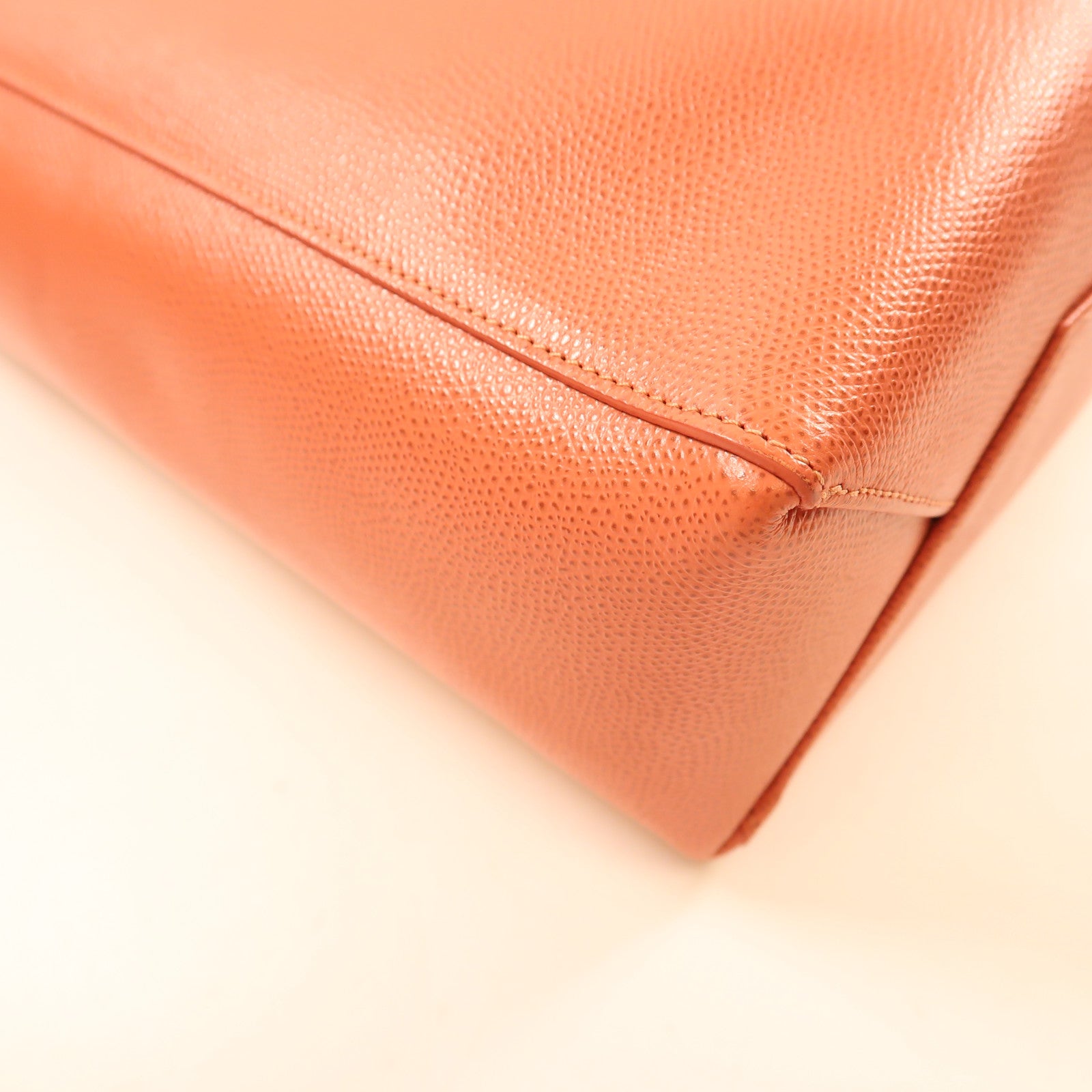 CELINE GHWV ertical Small Cabas 2 Way Bag 402412 Calfskin Leather Apricot
