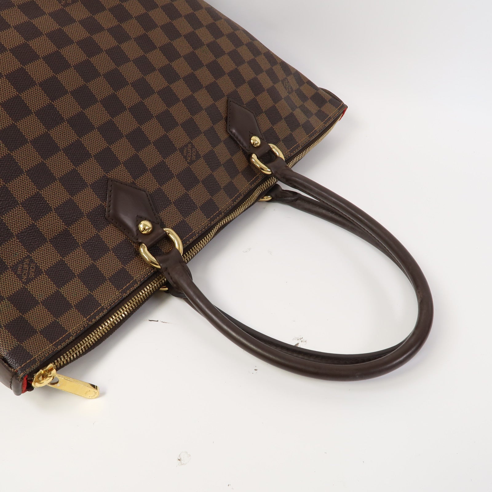 LOUIS VUITTON 【激減優惠】Damier Saleya MM金扣肩背袋啡色