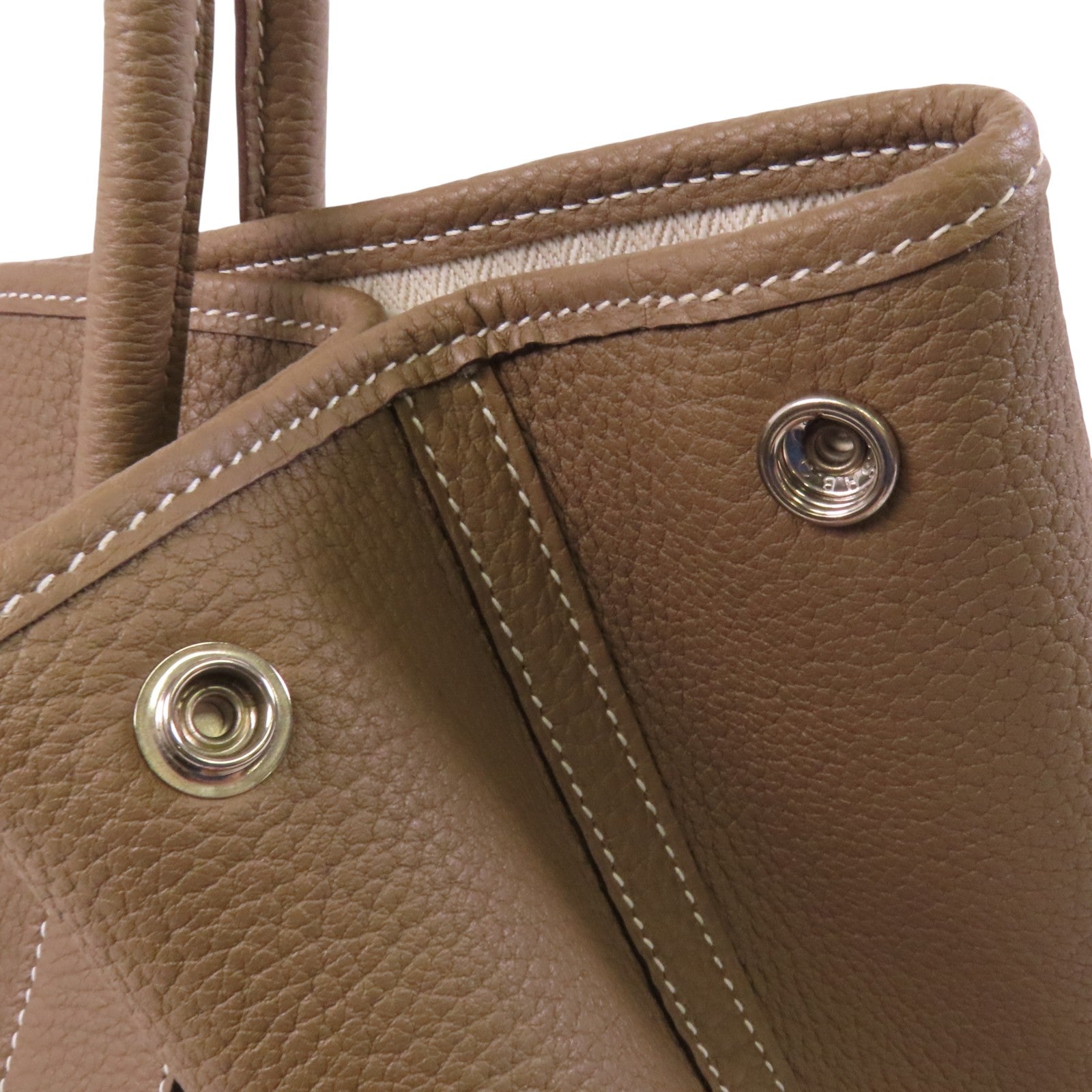 HERMES Negonda皮革GardenParty PM銀扣手挽袋