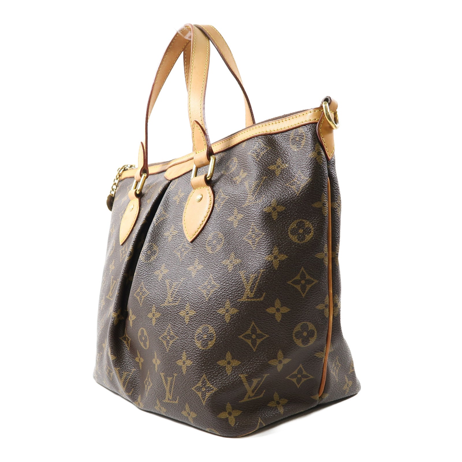 LOUIS VUITTON Monogram Palermo金扣手挽肩背兩用袋啡色