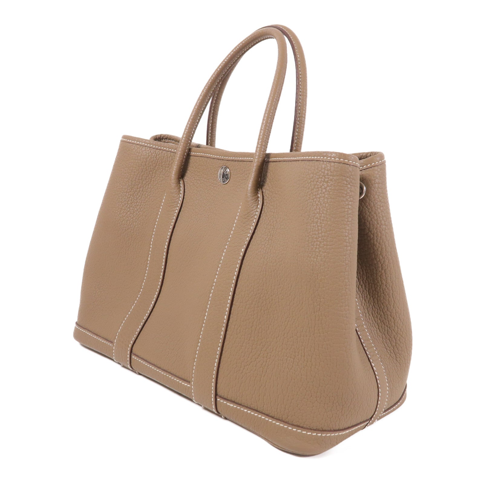 HERMES Negonda皮革Garden Party TPM銀扣手挽袋