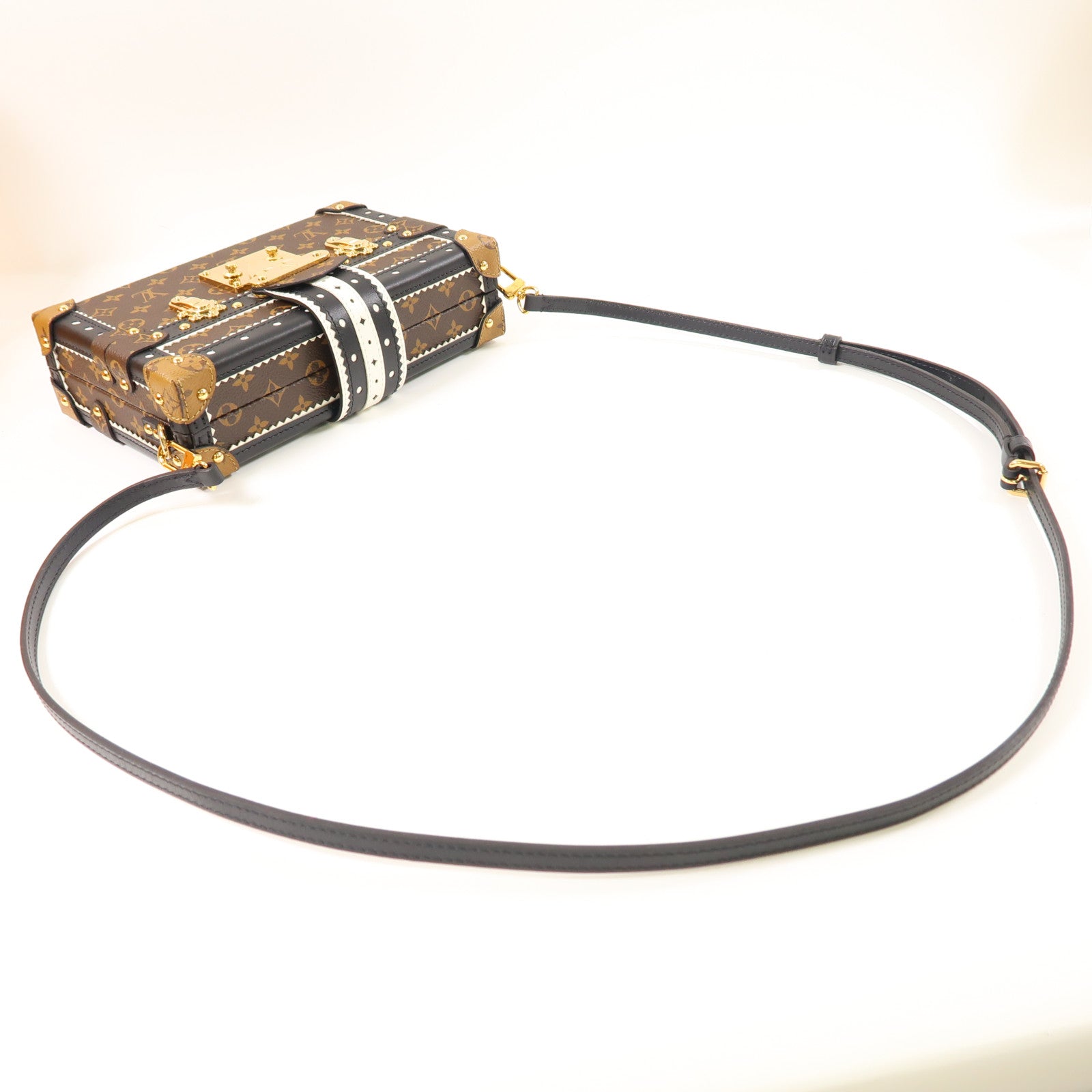 LOUIS VUITTON Monogram Petite Malle Shoulder Bag金扣肩背袋