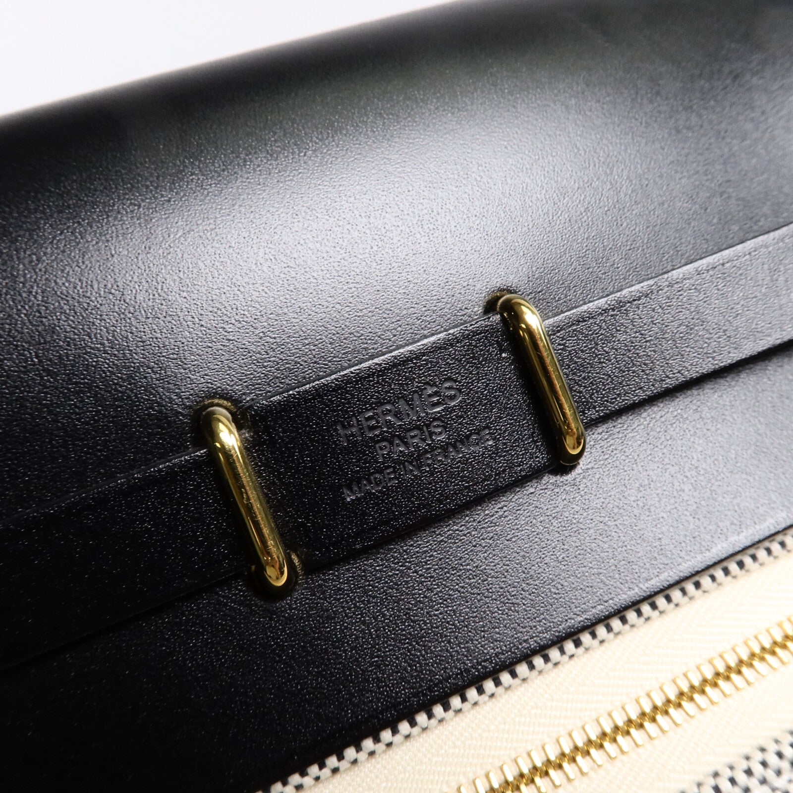 HERMES 帆布Mini Herbag肩背袋