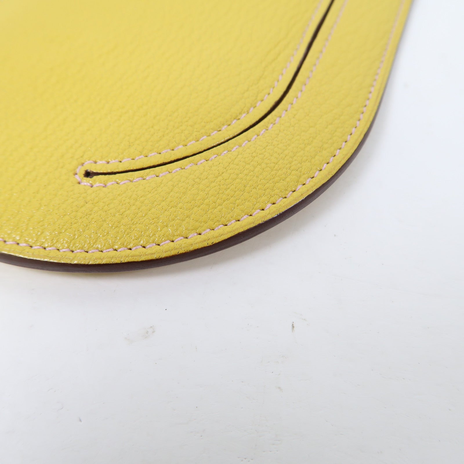 HERMES 【激減優惠】Chevre皮革In The Loop Pouch手拿包萊姆色