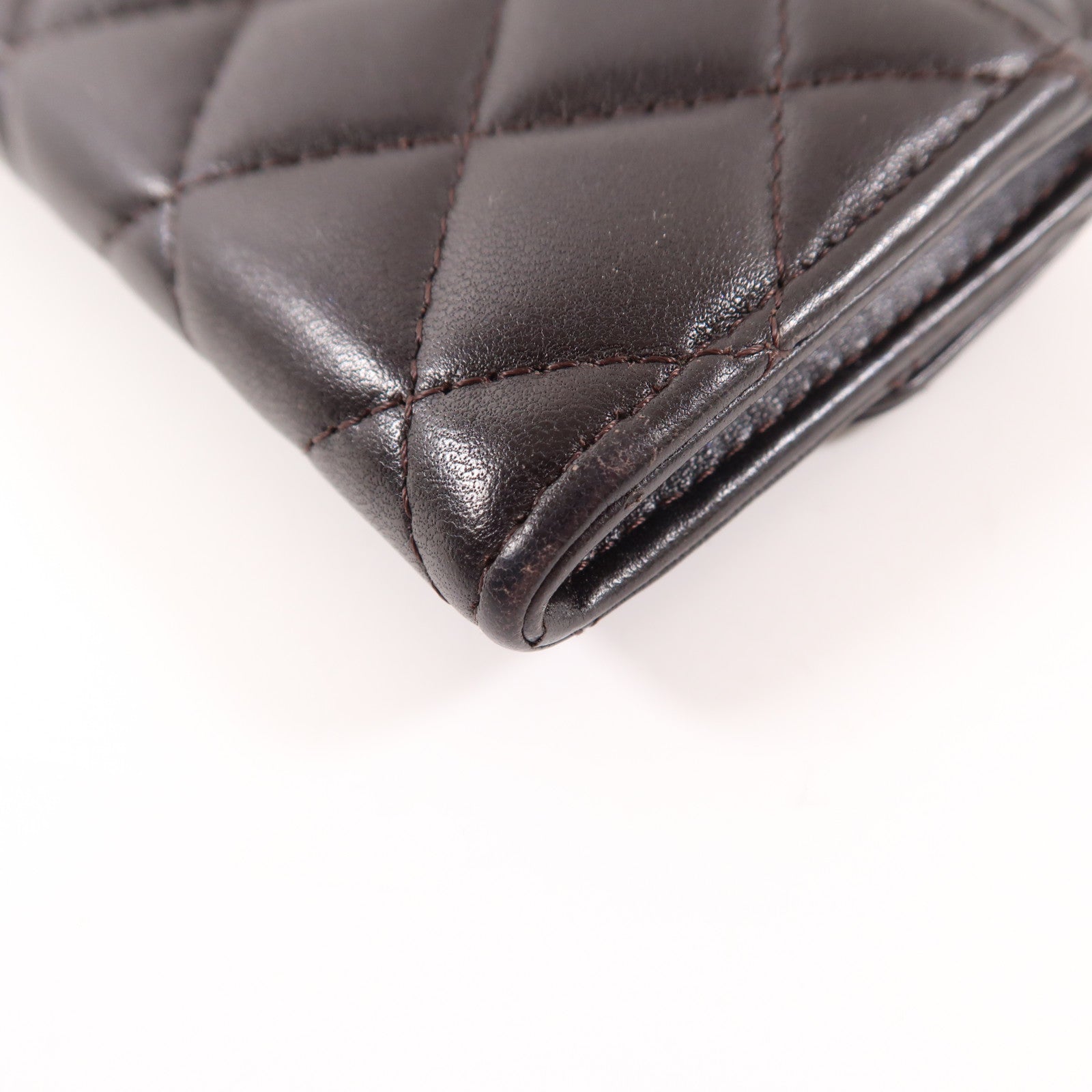 CHANEL 牛皮皮革Card Case金扣卡片套黑色