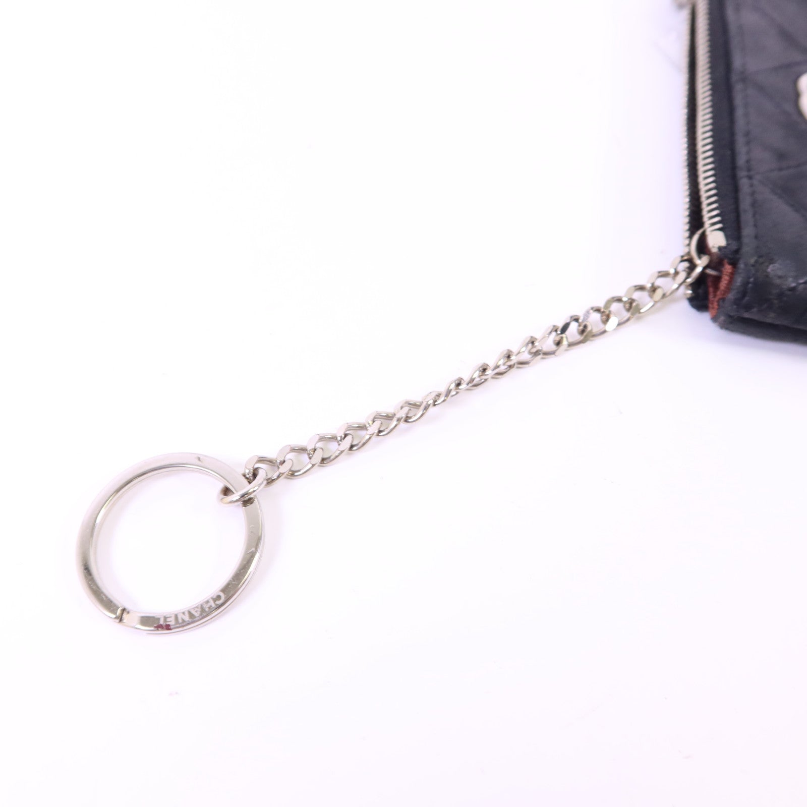 CHANEL 羊皮皮革Coin Case銀扣零錢包