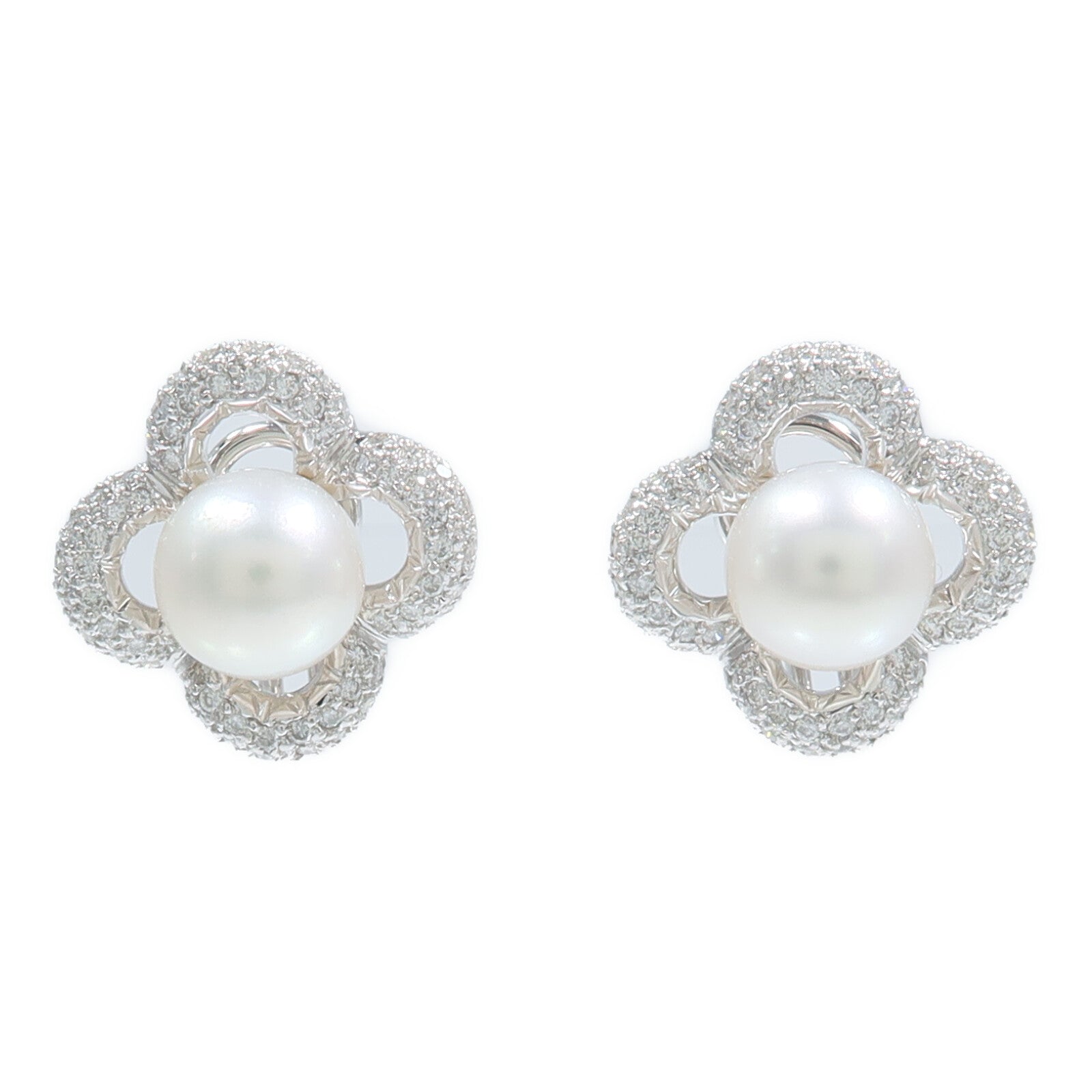 JEWELRY 18K白金Pearl Diamond Earring珍珠/鑽石耳環