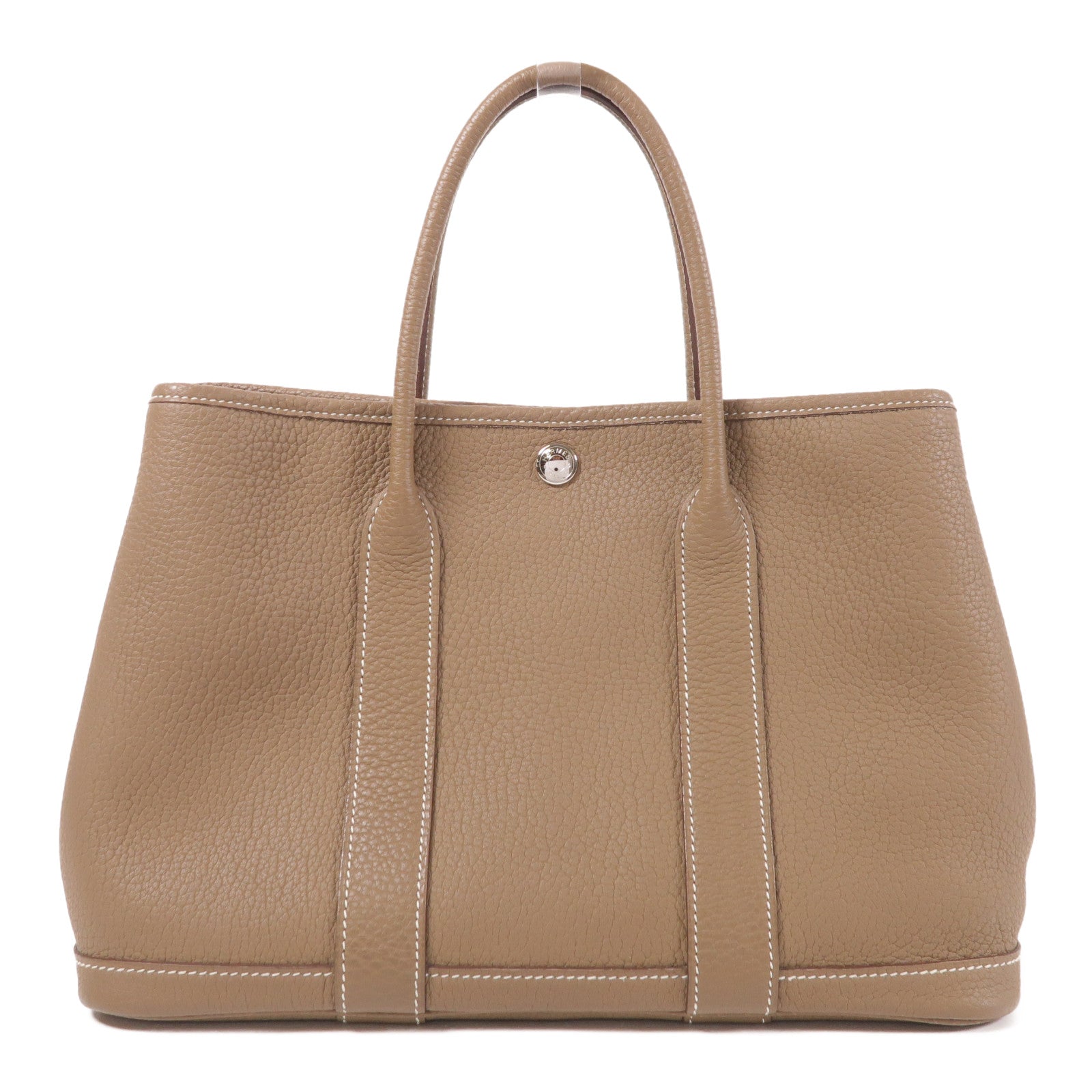 HERMES Negonda皮革Garden Party TPM銀扣手挽袋