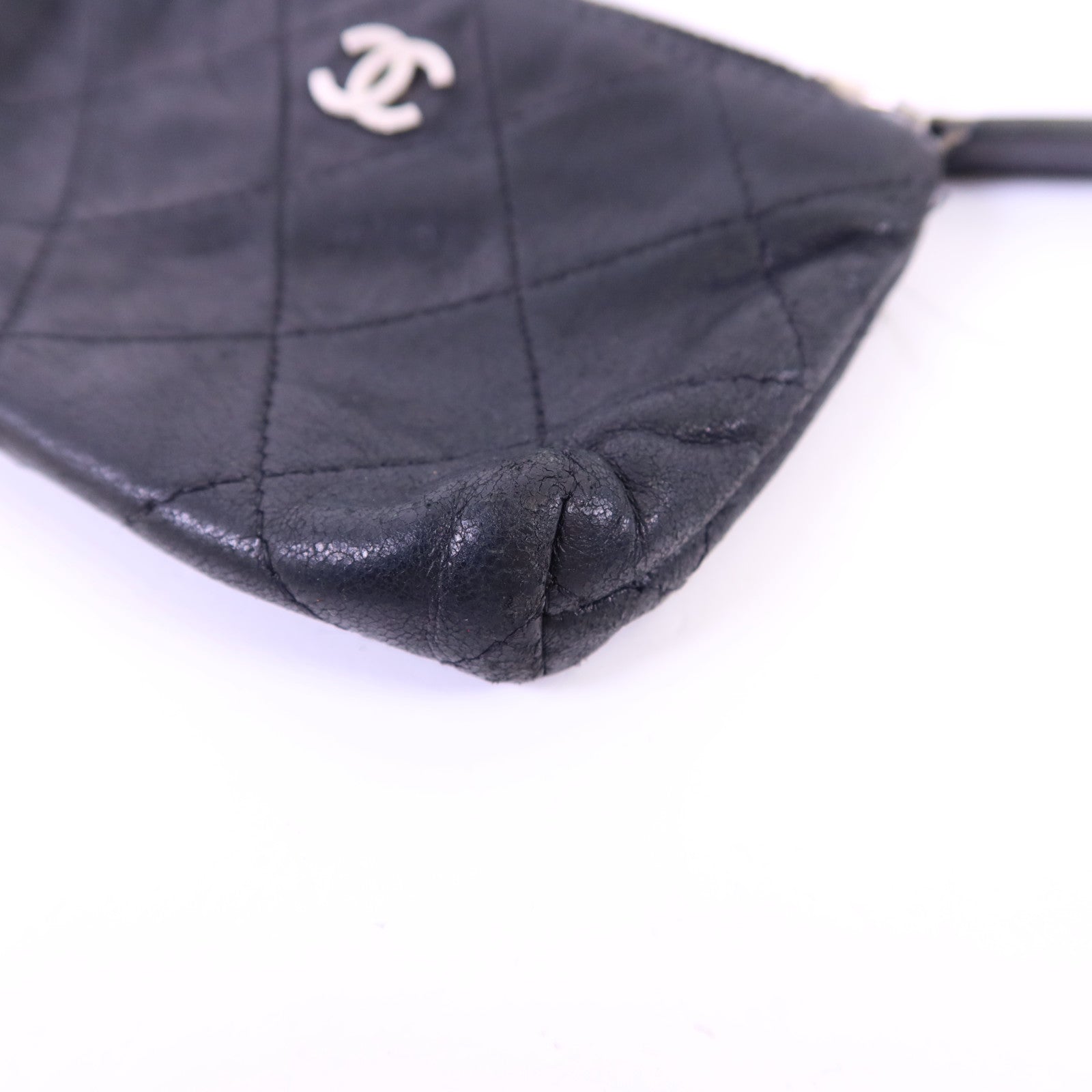 CHANEL 羊皮皮革Coin Case銀扣零錢包