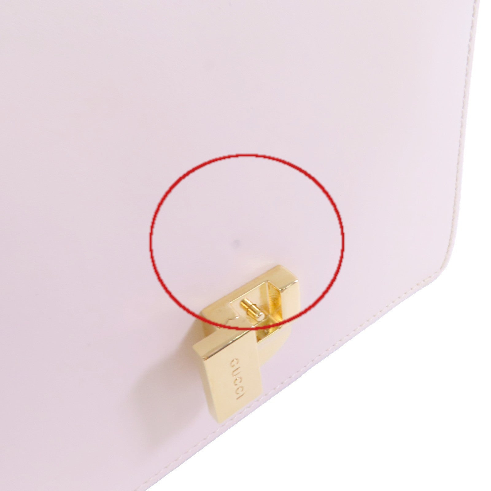 GUCCI GG GHW Sylvie Mini Handbag Shoulder Bag 470270 Calfskin Leather White