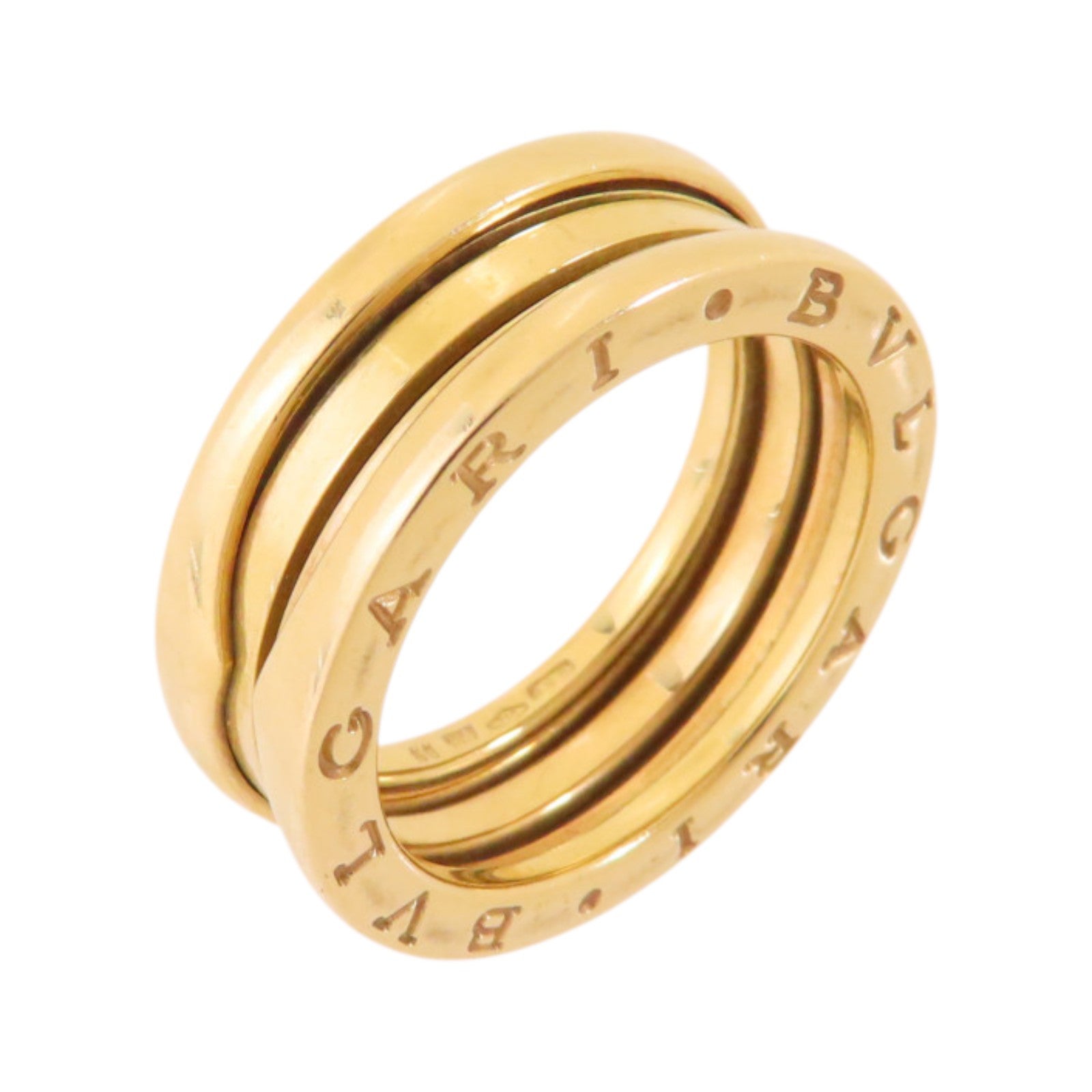 BVLGARI 18K黃金B-Zero1 3 Band Ring戒指#60/US#8.5