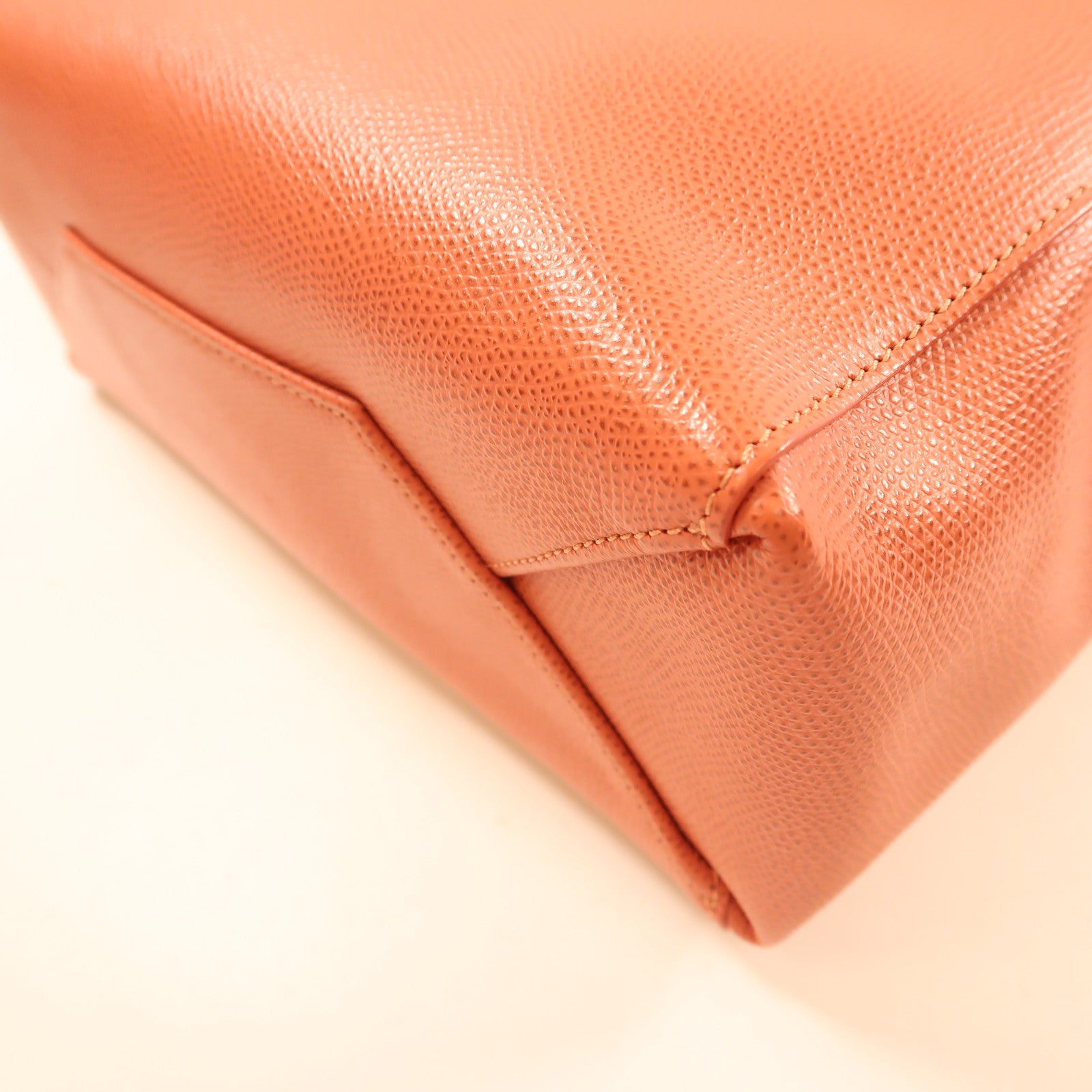 CELINE GHWV ertical Small Cabas 2 Way Bag 402412 Calfskin Leather Apricot