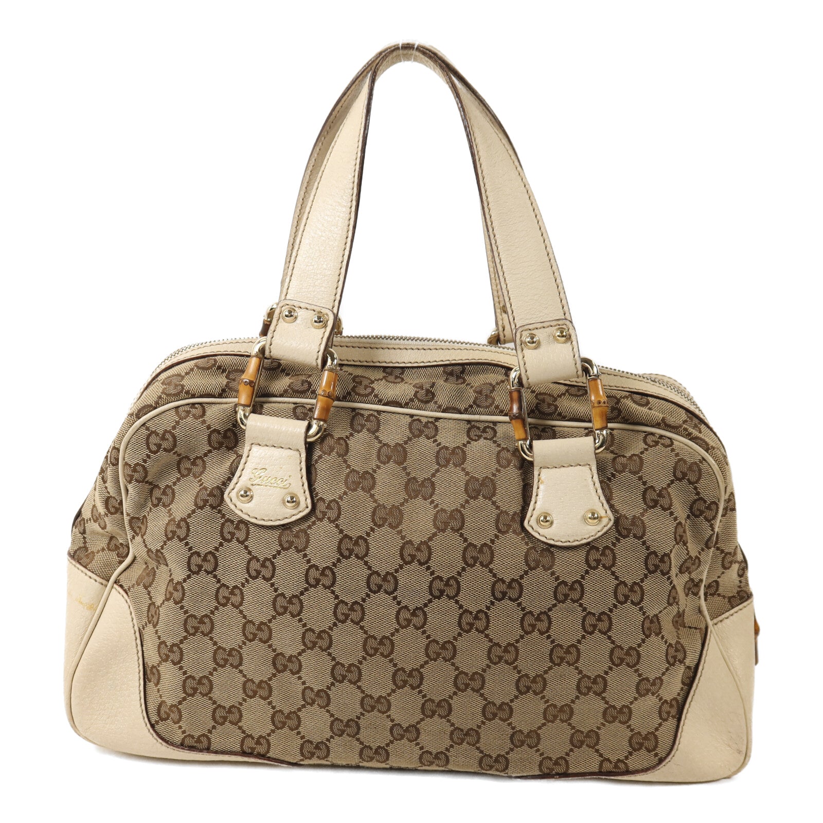 GUCCI 帆布Handle Bag金扣手挽袋