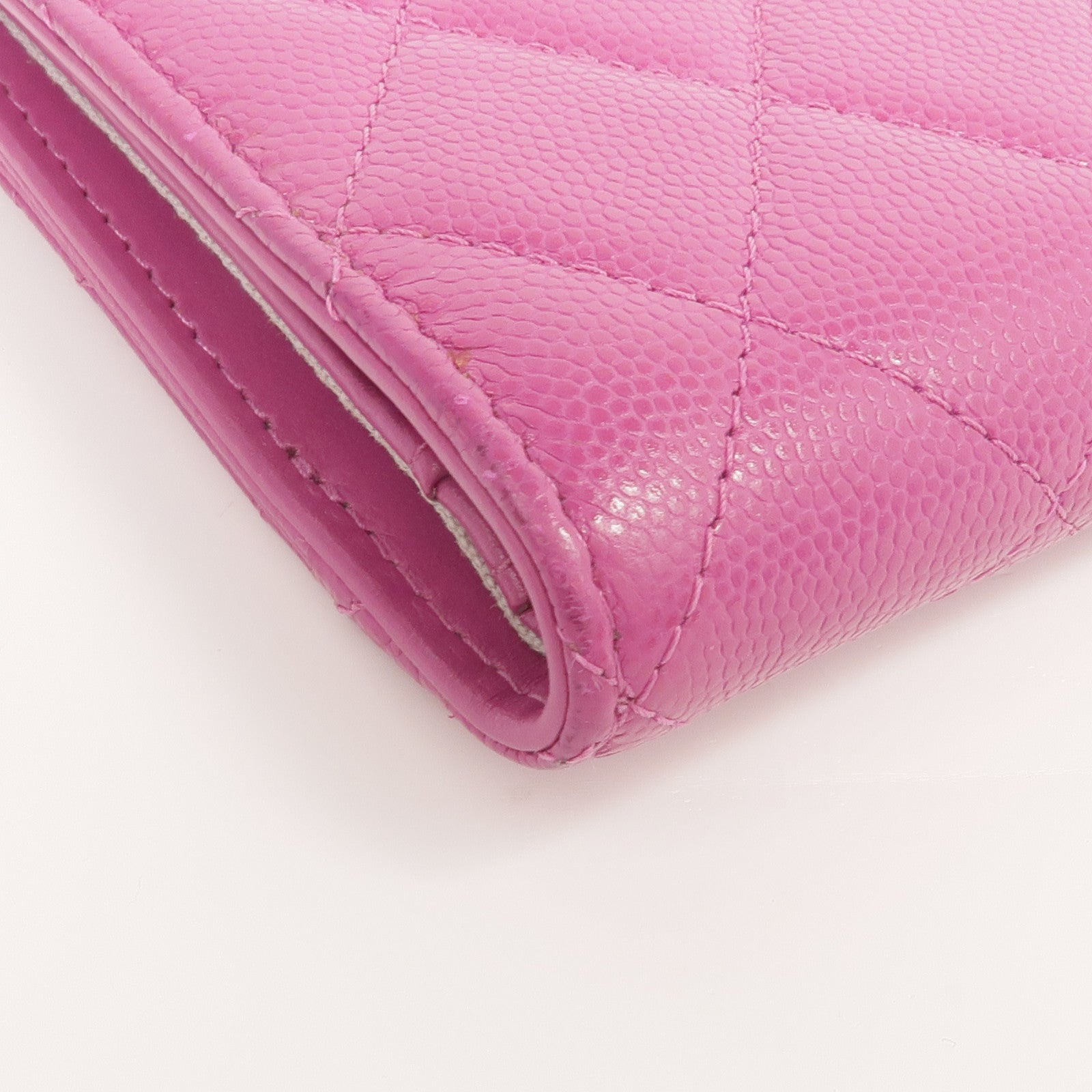 CHANEL 牛皮皮革Wallet金扣錢包