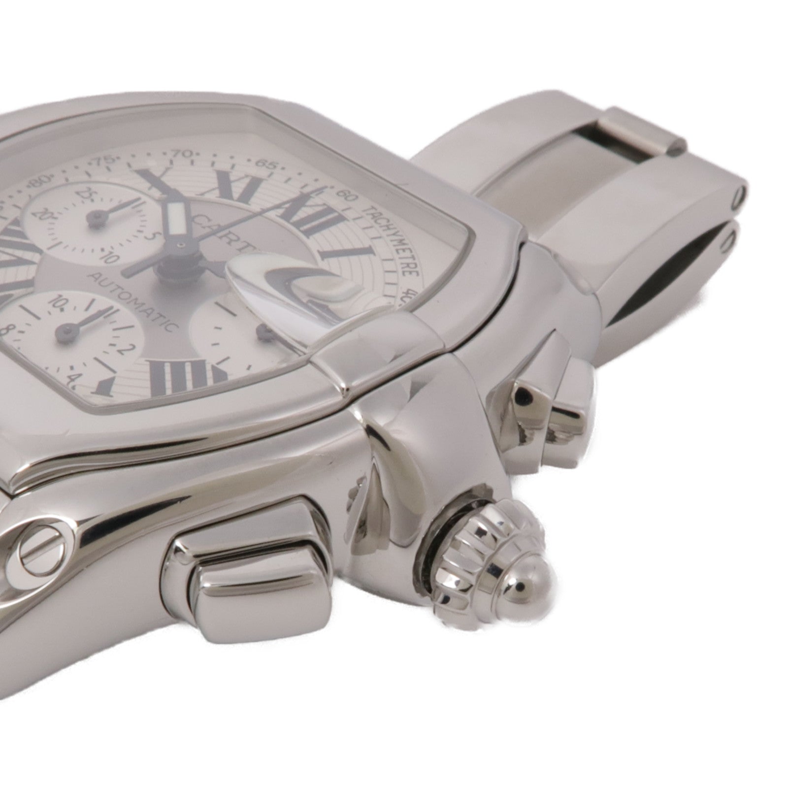 CARTIER Roadster 2618 Automatic Watch Stainless Steel White